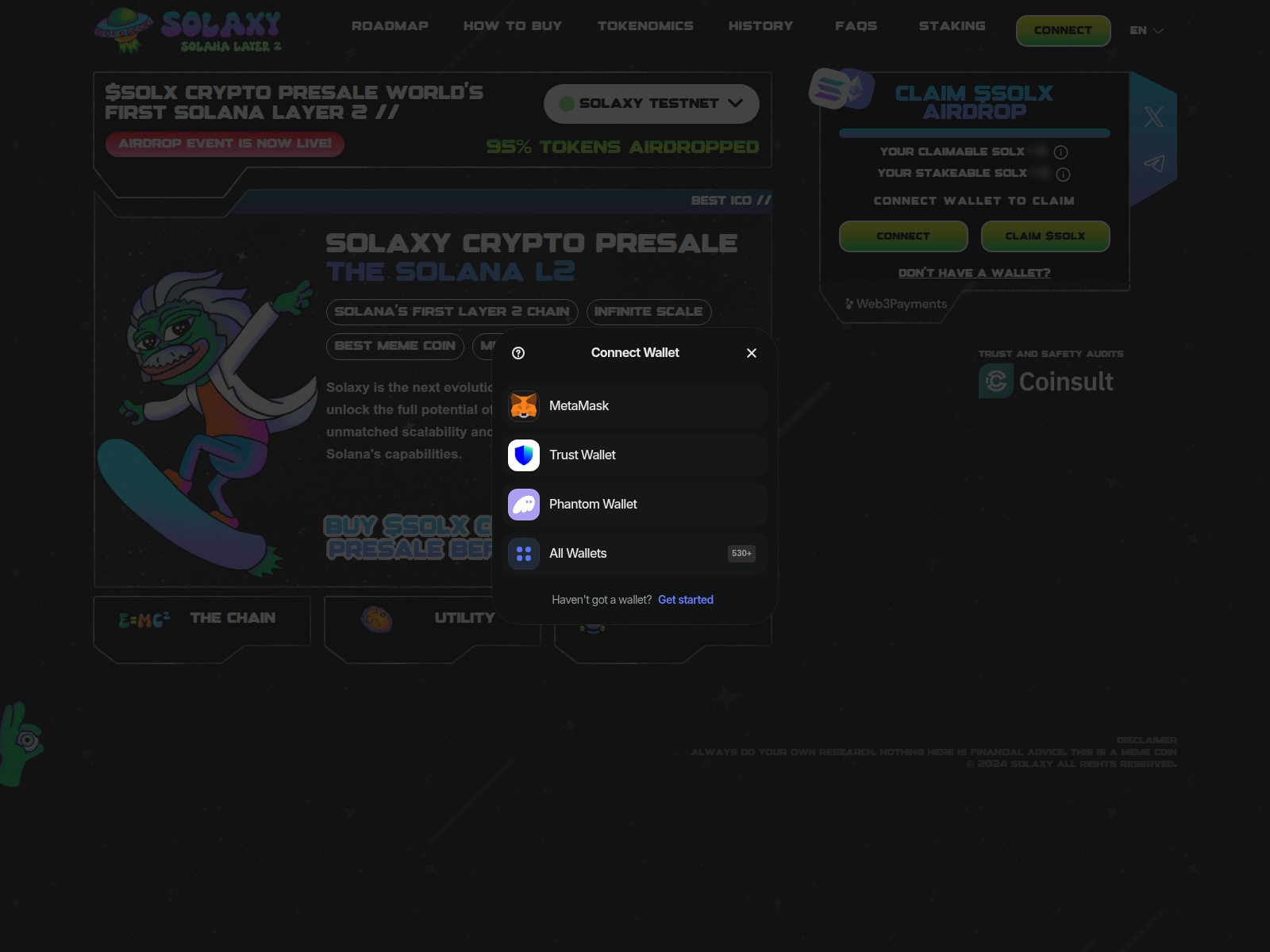 Screenshot of airdropsolaxy.app