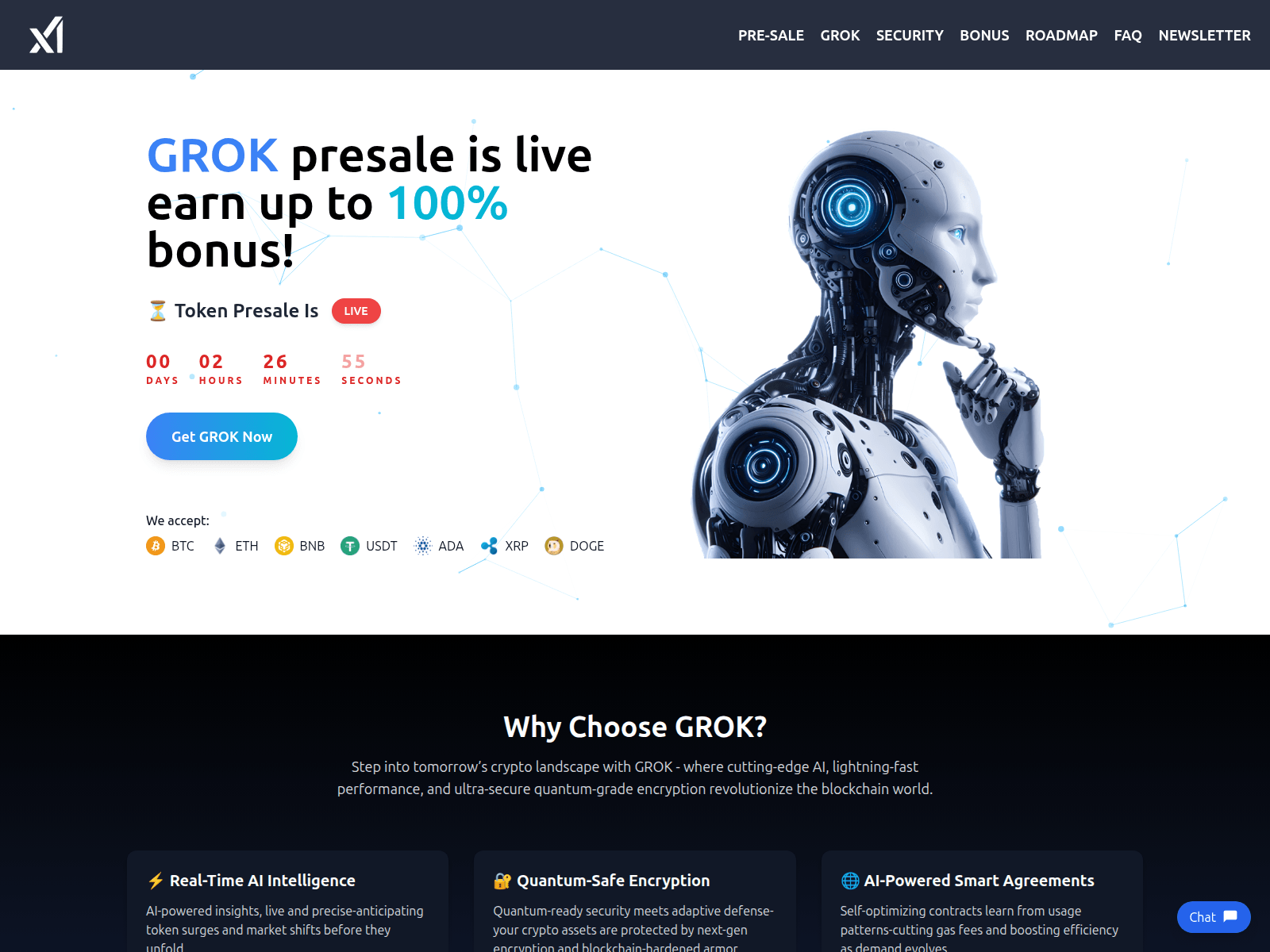 Screenshot of grok-network.live