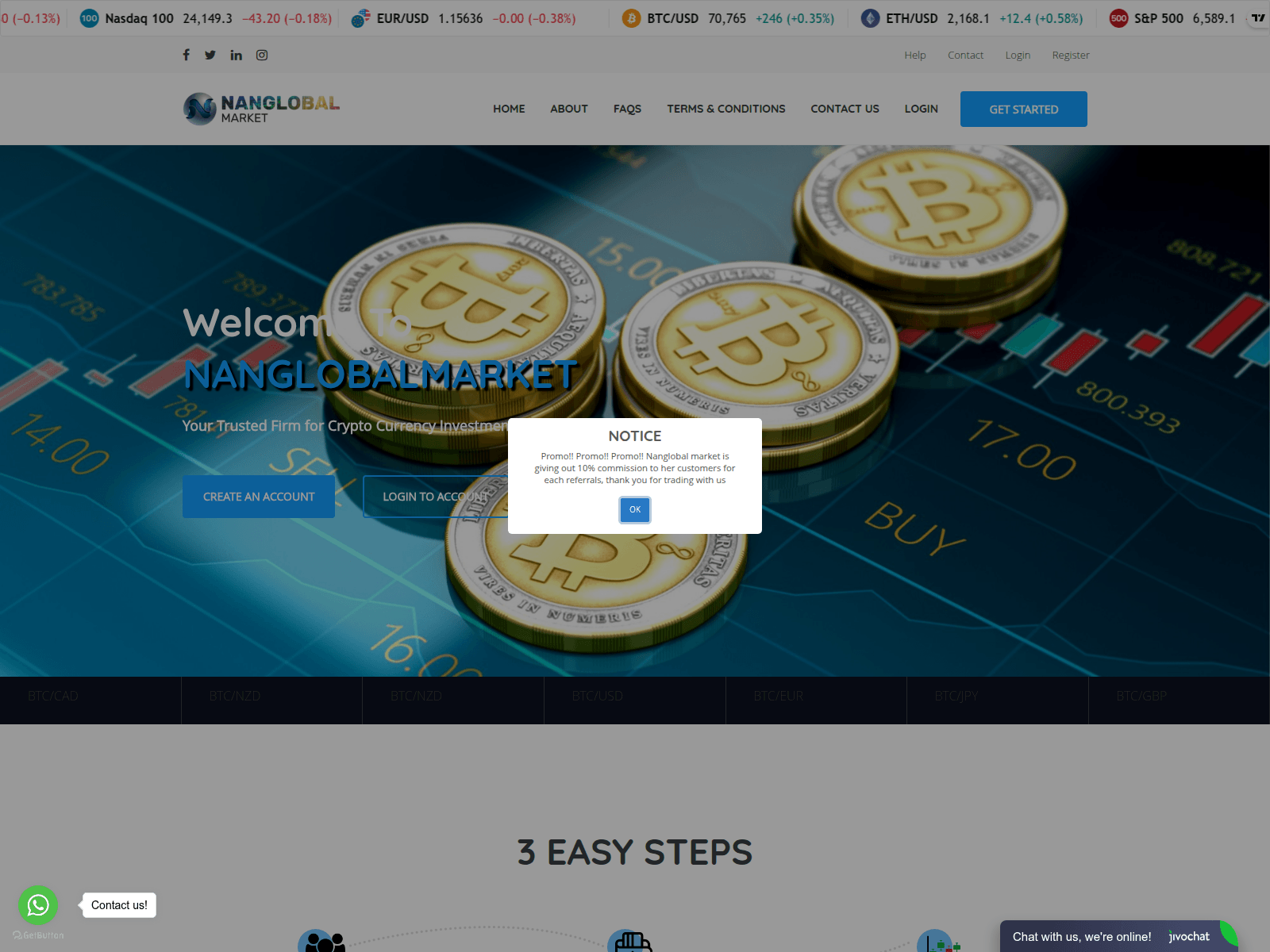 Screenshot di nanglobalmarket.com
