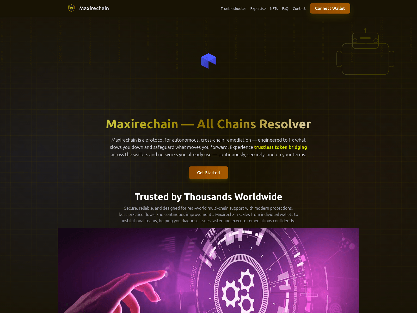 Screenshot of maxirchain.xyz