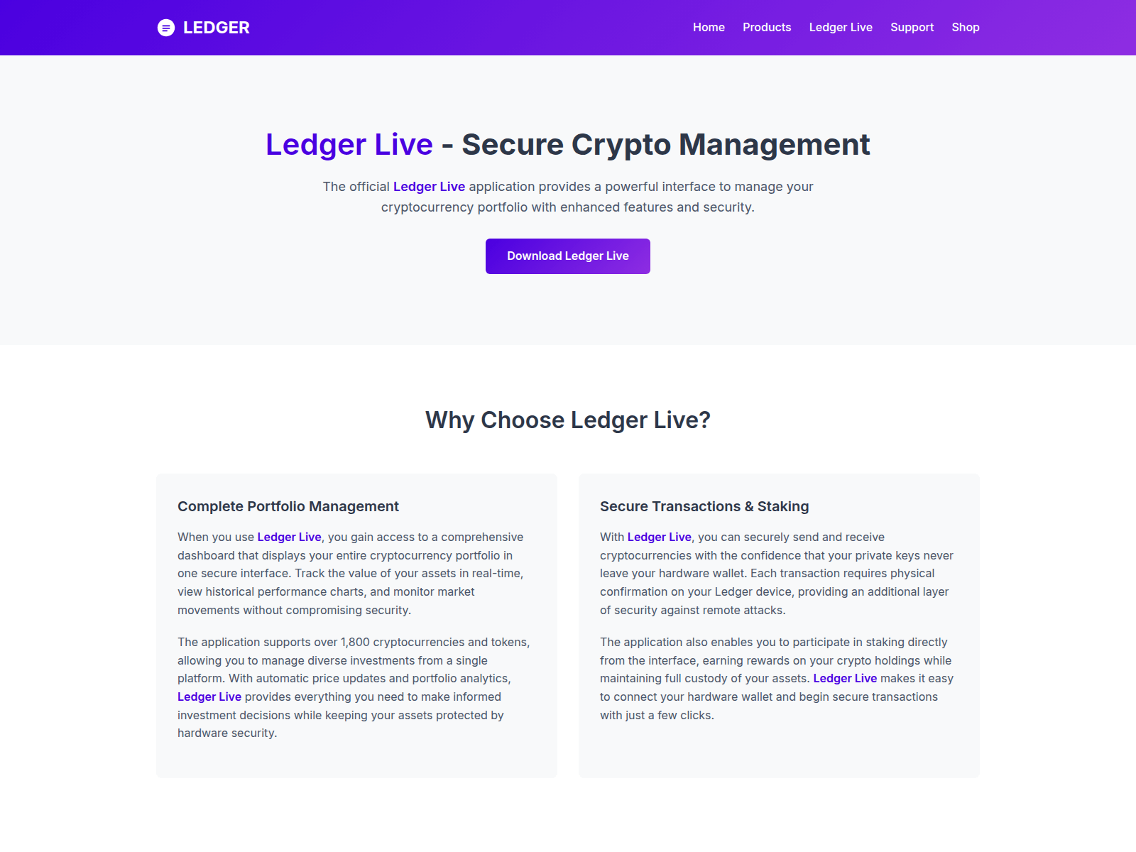 Screenshot of ldger-live--web.pages.dev