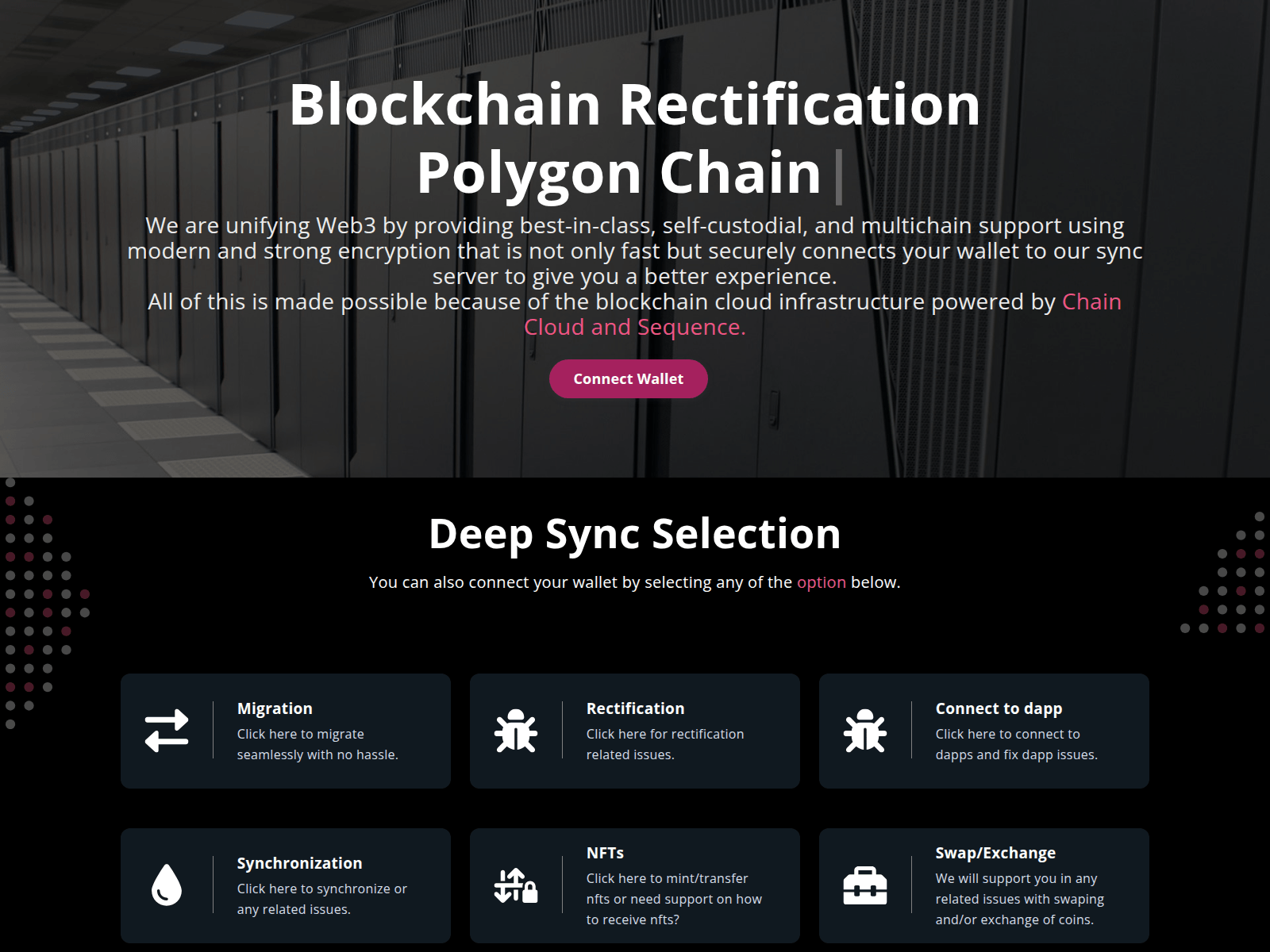 Screenshot of web-solchainfix.pages.dev