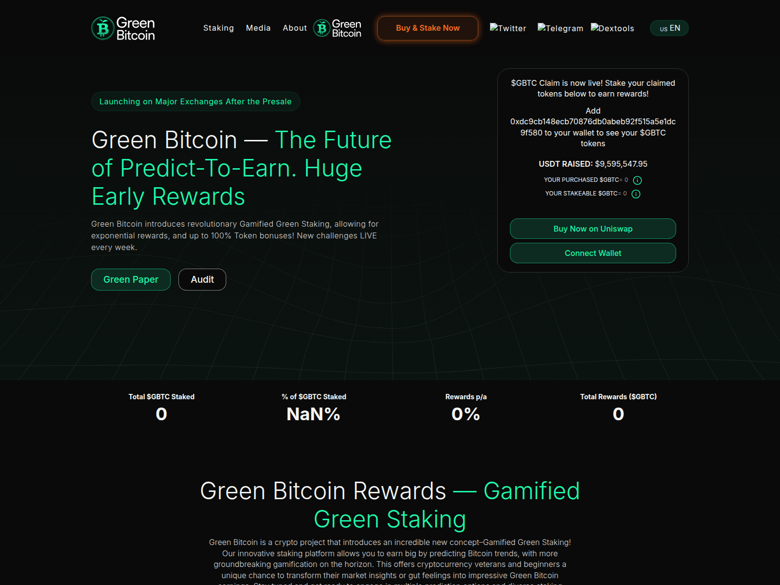 Screenshot of greenbitcoin-io.pages.dev