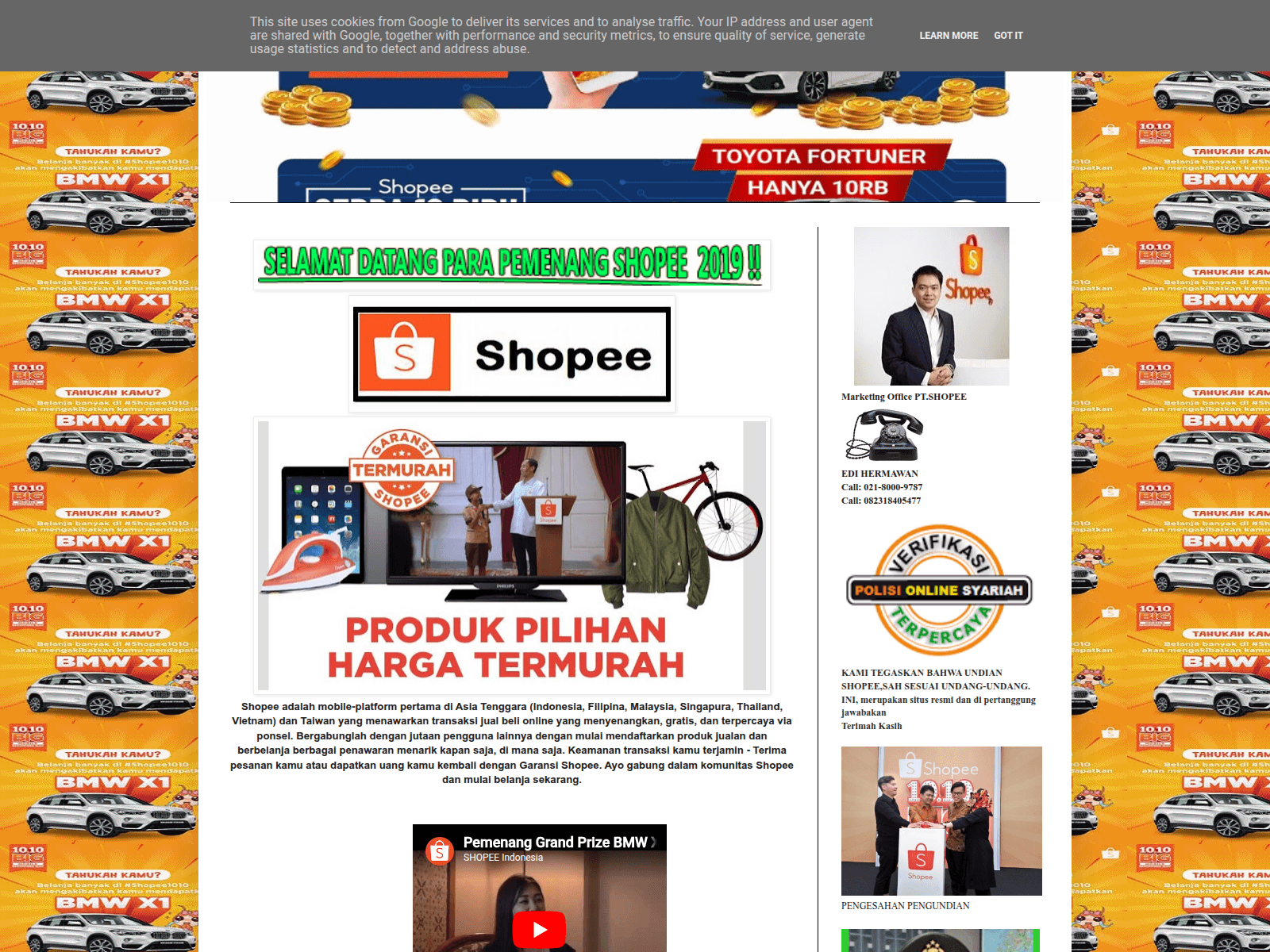 Screenshot of shopee5477.blogspot.com