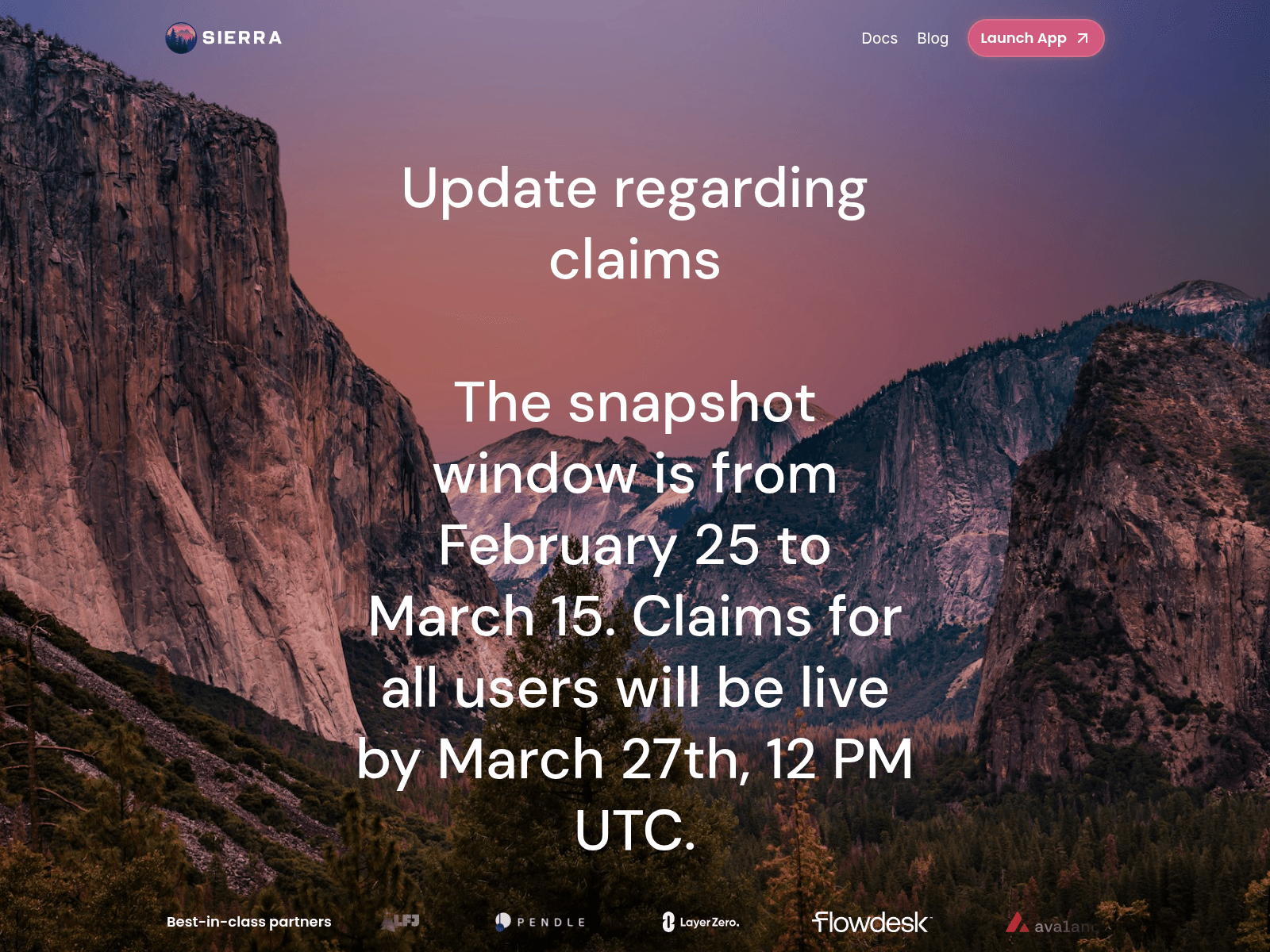 Screenshot of dashboard-sierra.xyz