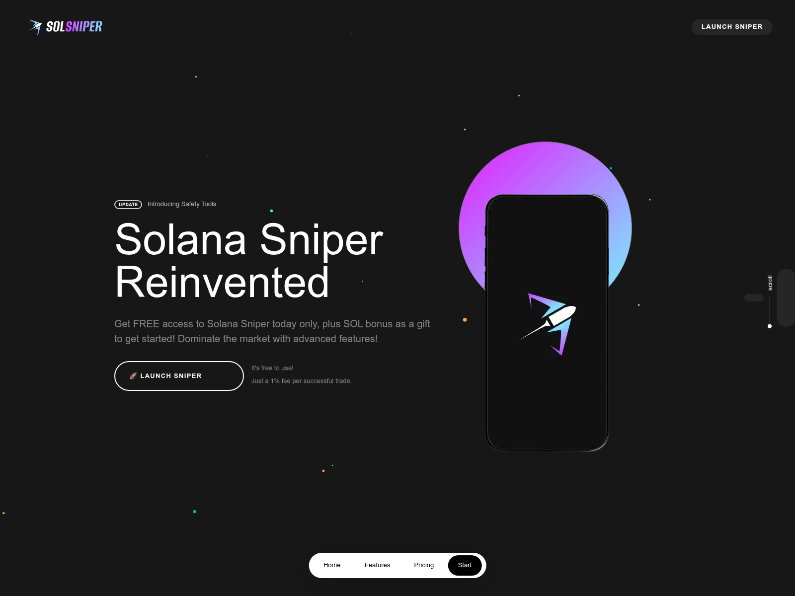 Screenshot of solsniper.store