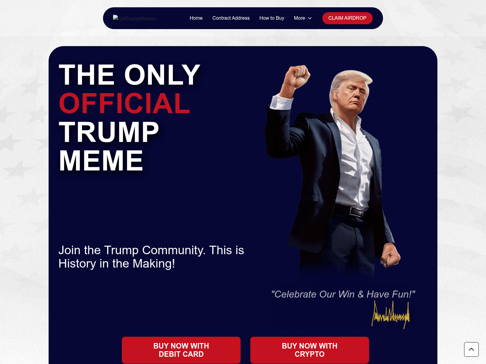 Screenshot of gettrumpmemes.pages.dev