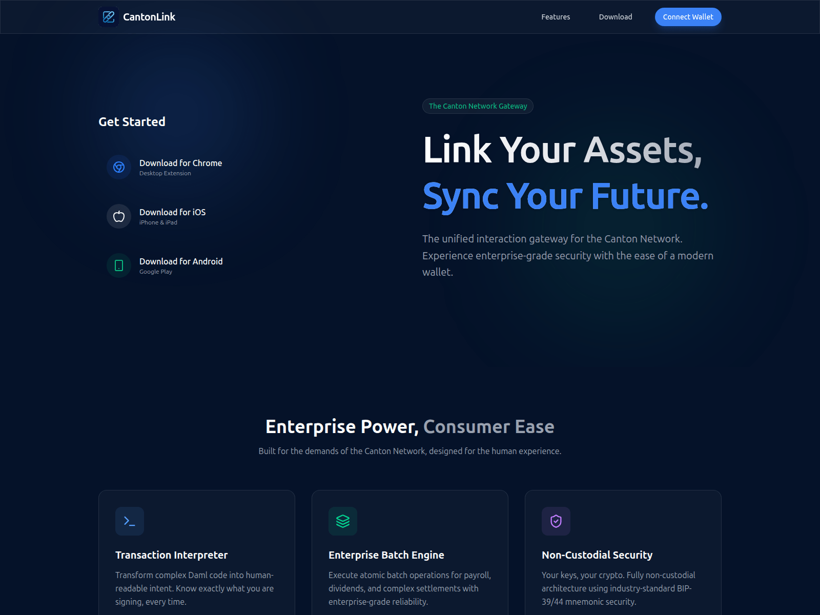 Screenshot of cantonlink.app