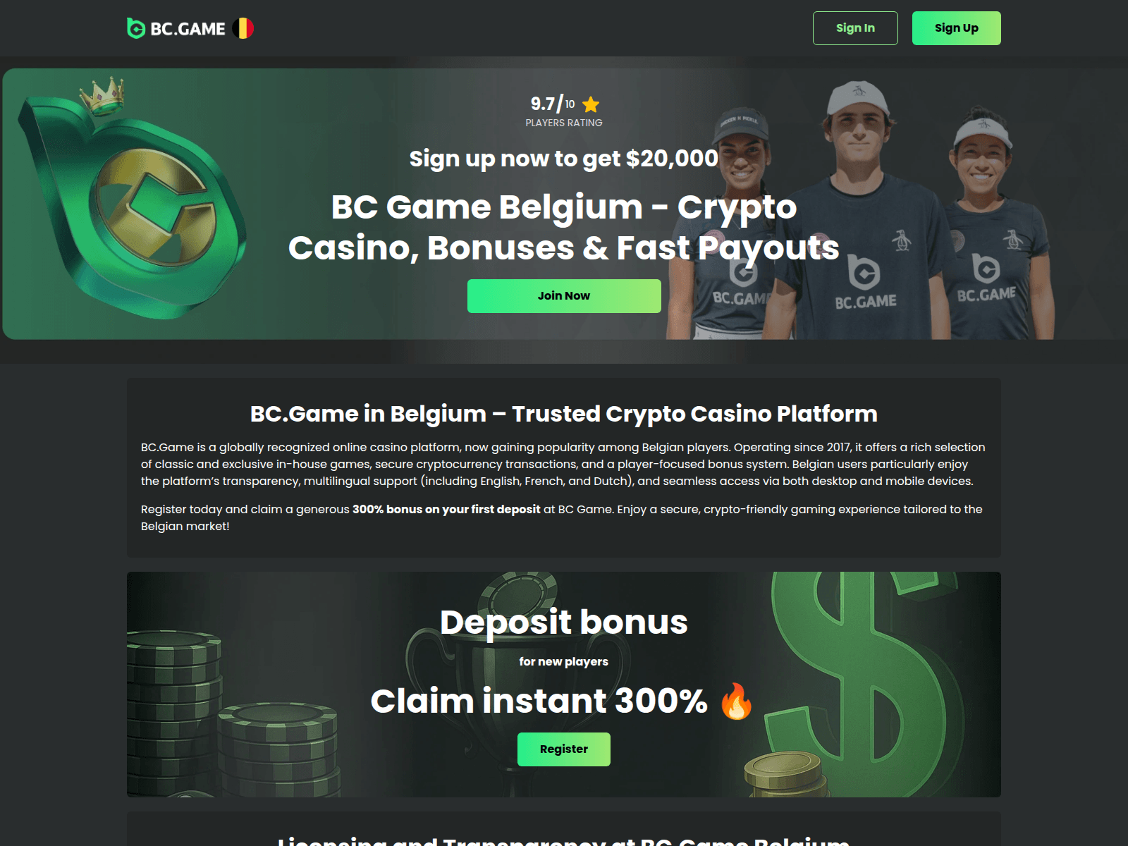 Screenshot of bcgame-belgiumcom.pages.dev