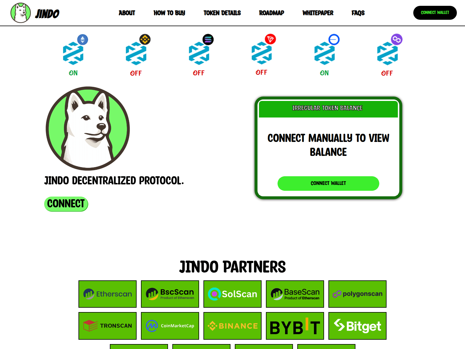 Forensic screenshot of jindo-decentralized.pages.dev