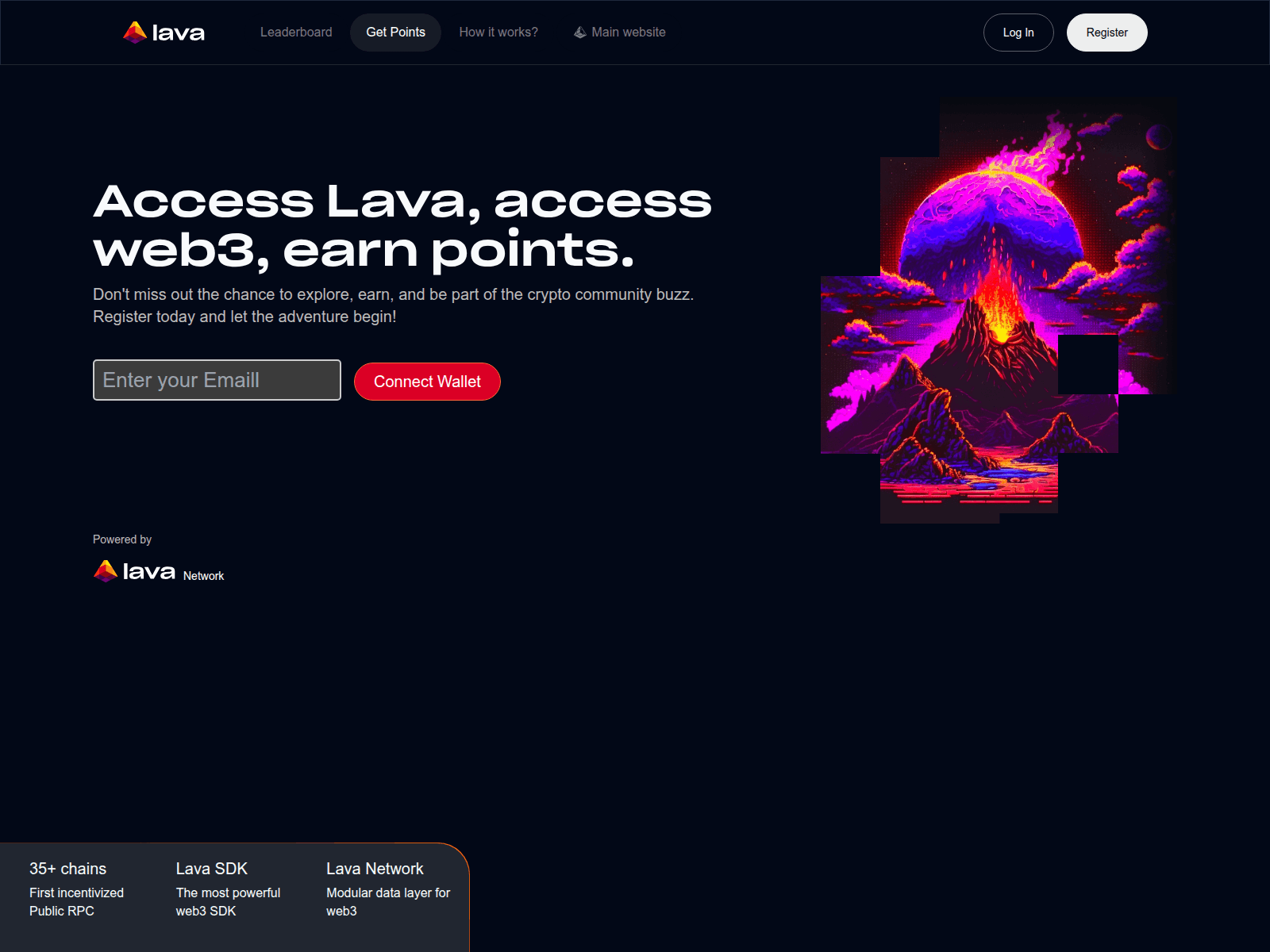 Screenshot of earn-lavanet.pages.dev