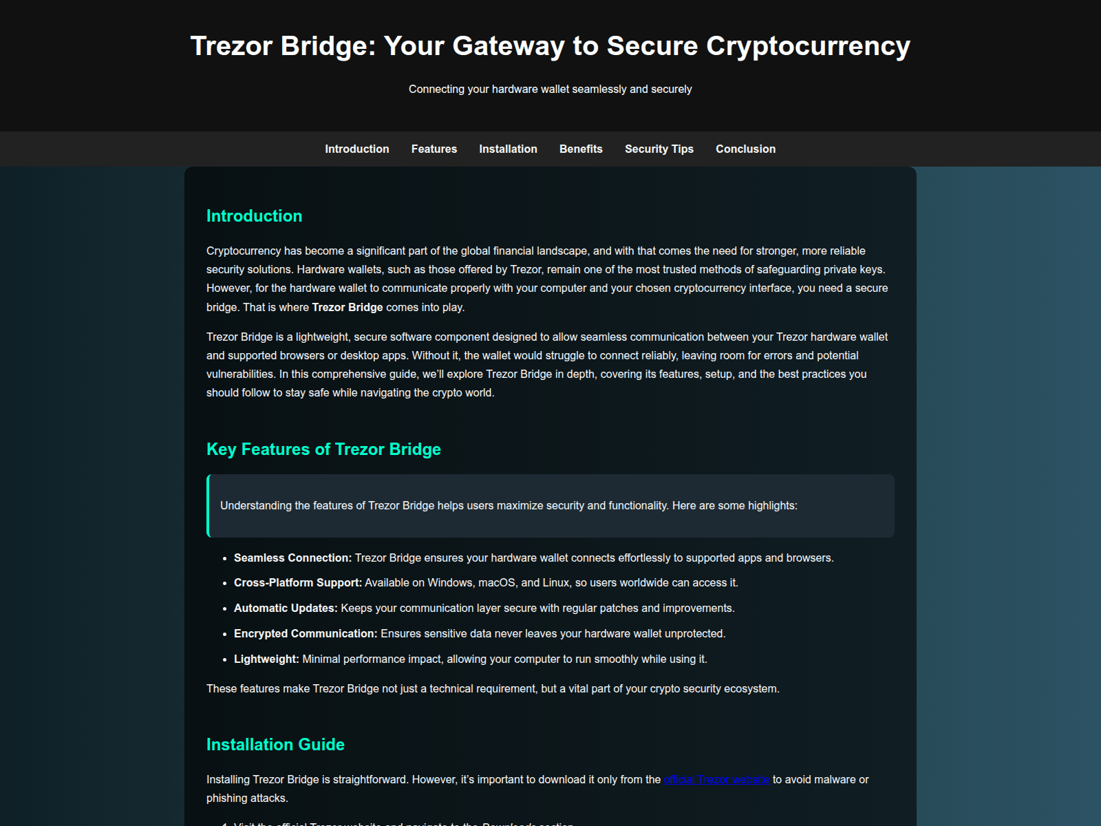 Screenshot of begin-io-bridge-trzor.pages.dev
