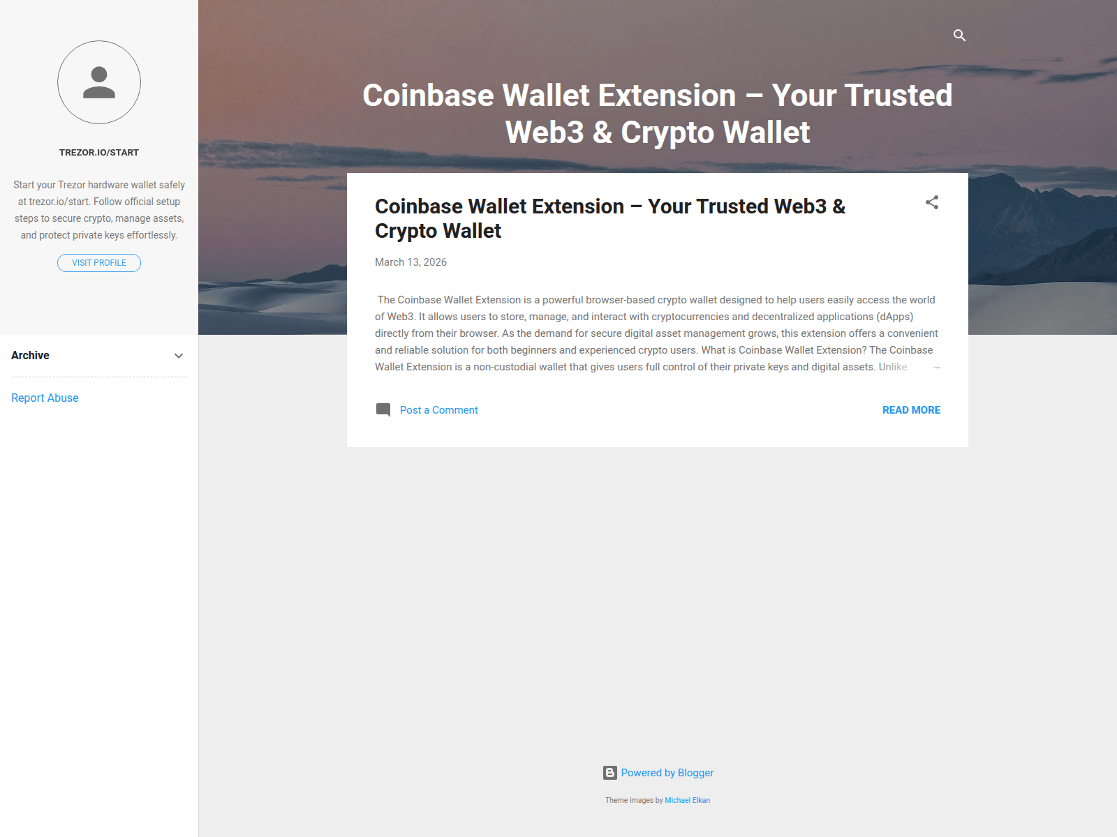 Screenshot of coinbasewalletextensionn.blogspot.com