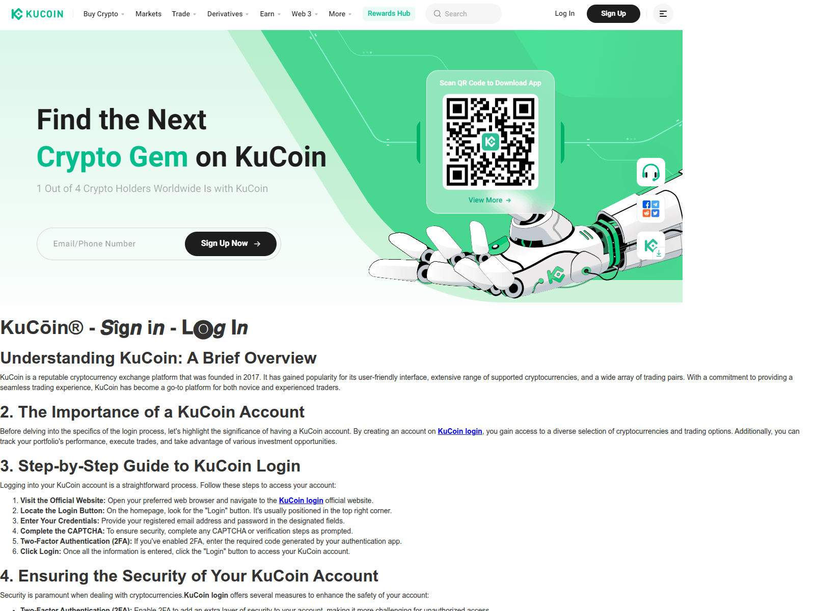 Screenshot of kucoinlgiunn.webflow.io