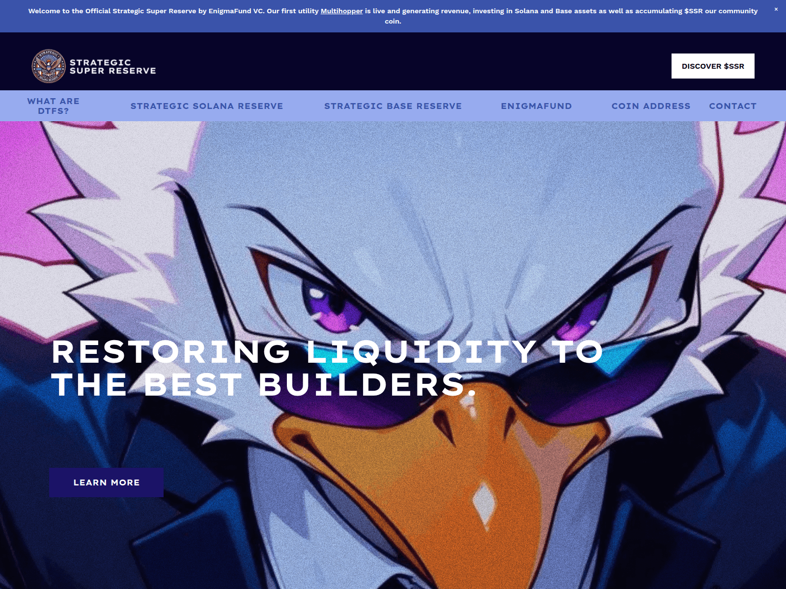 Screenshot of strategic-solana-reserve.com
