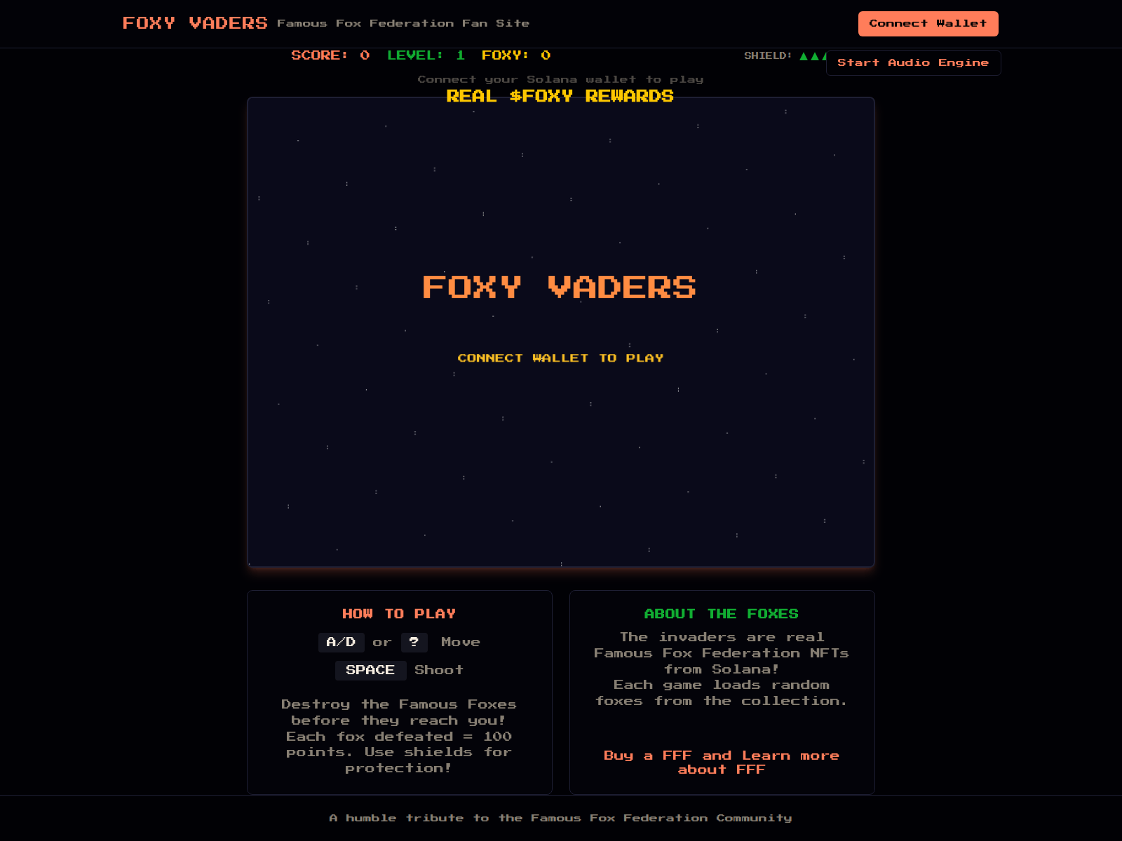 Screenshot of foxyarcade.xyz