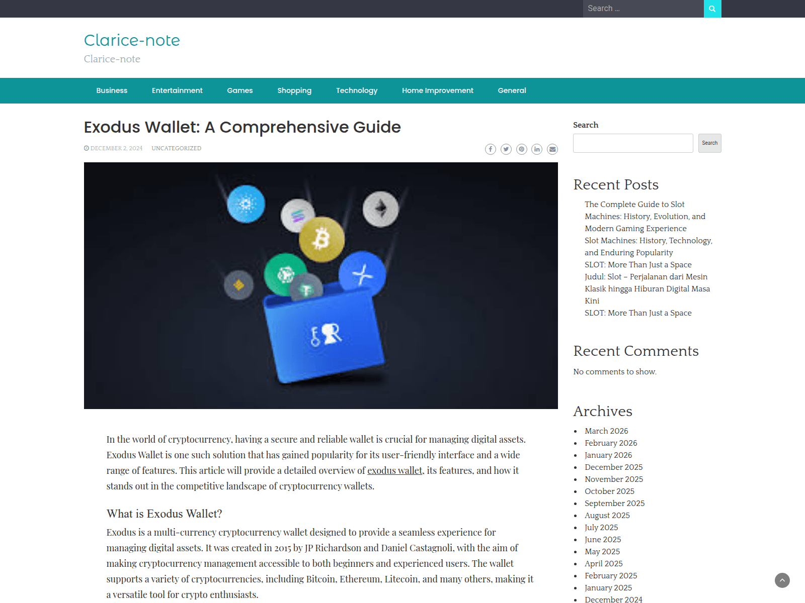Screenshot of clarice-note.com