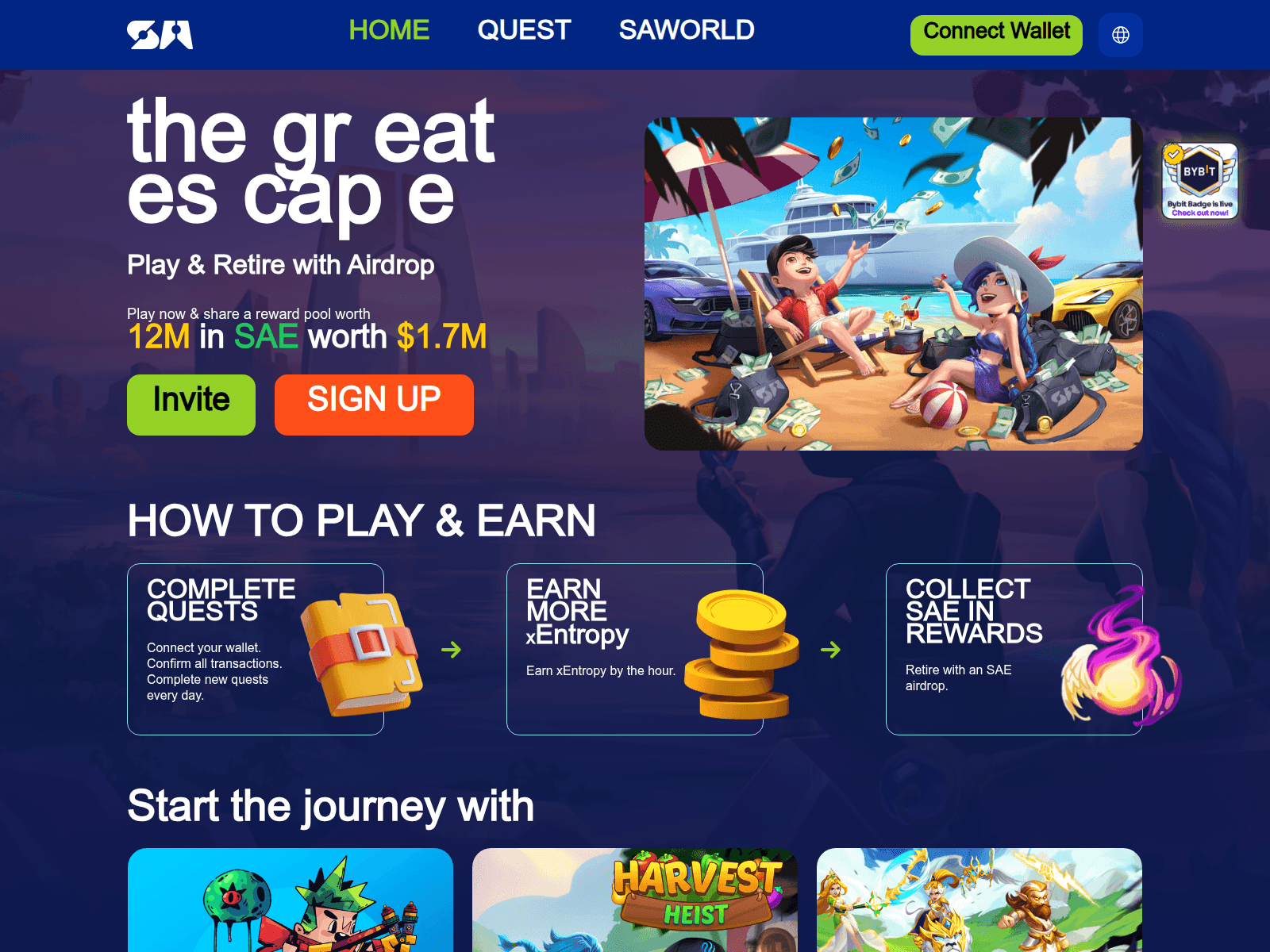 Screenshot of saworld-airdrop.pages.dev