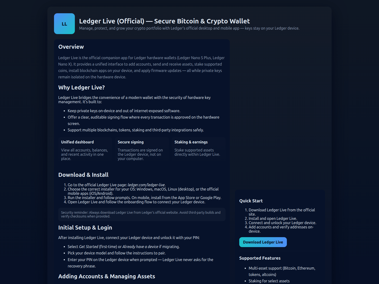 Screenshot of support-liveledgir.pages.dev