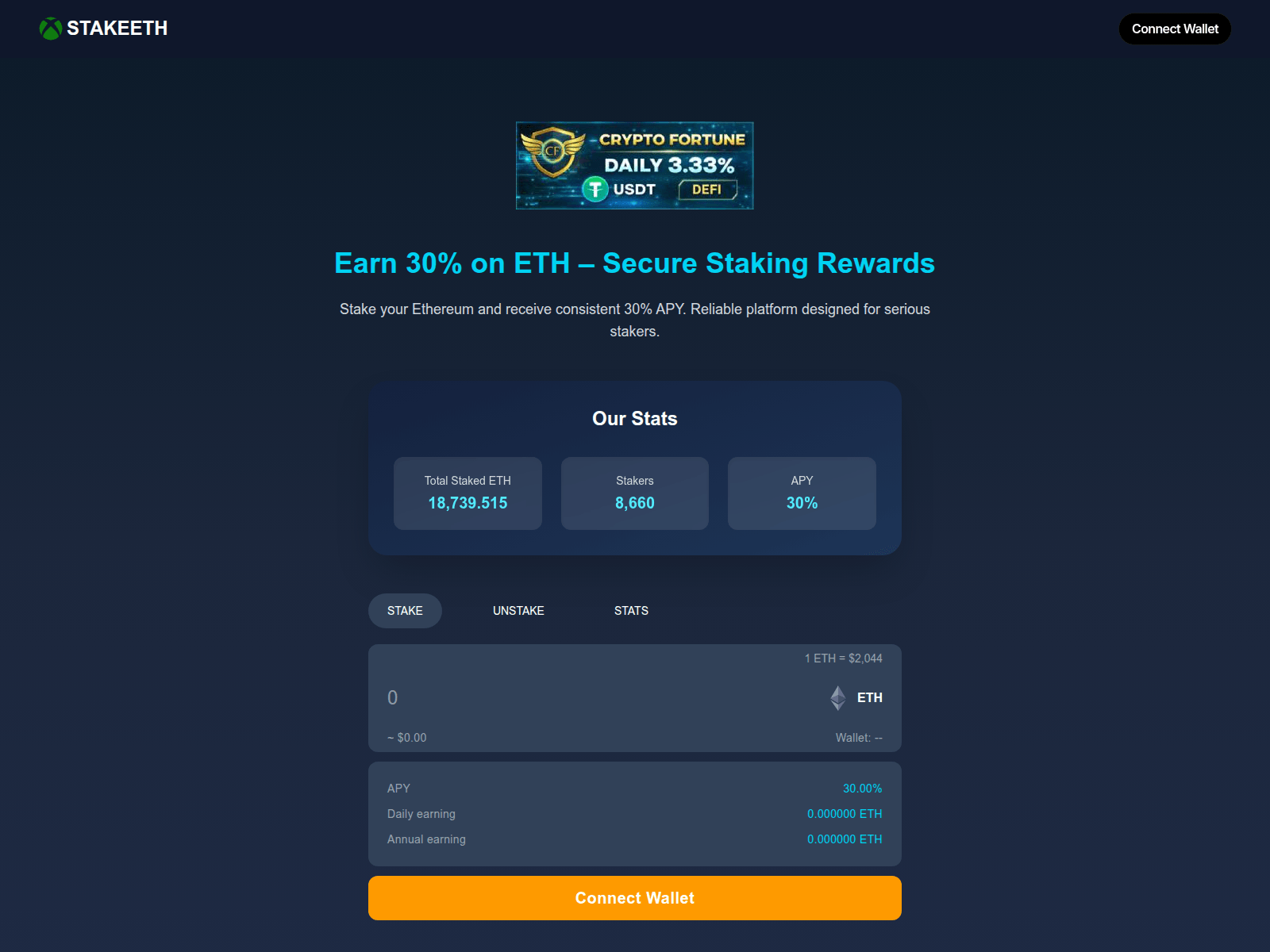 Screenshot of stakeeth.cfd