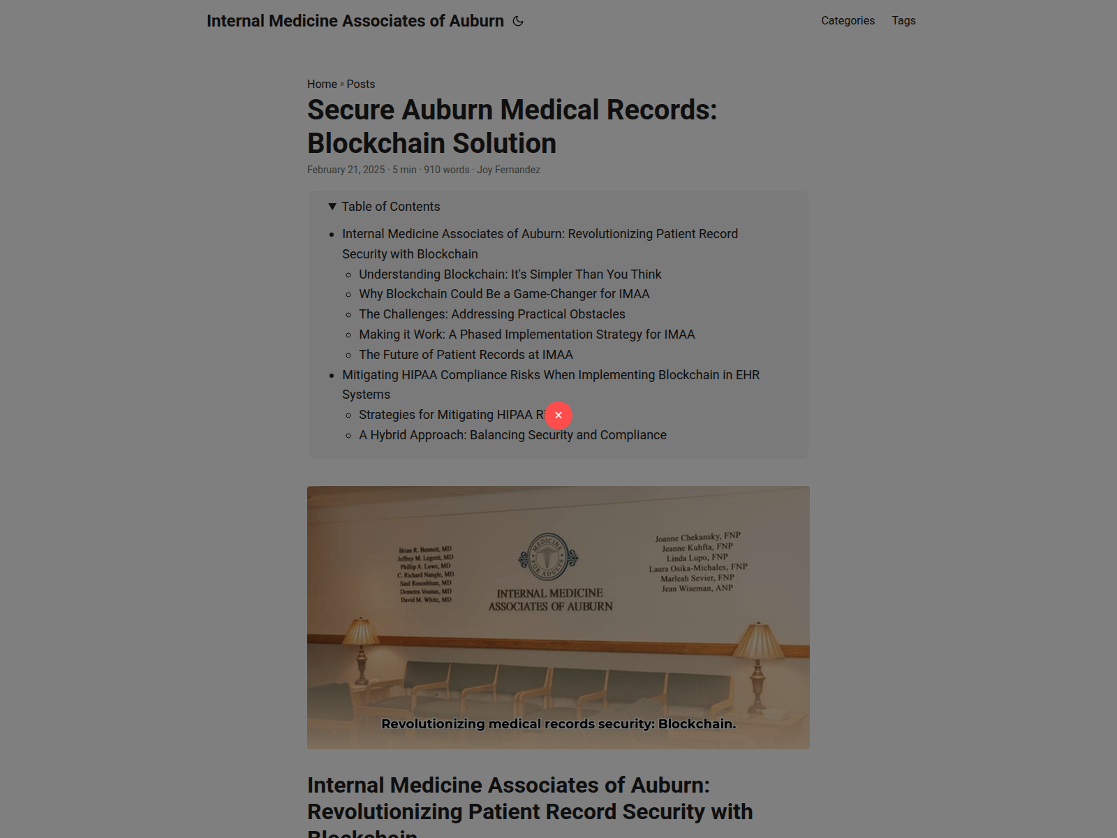 Screenshot of internal-medicine-associates-of-auburn.pages.dev