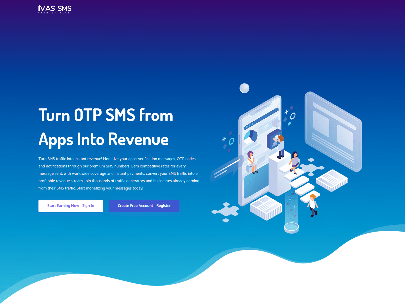Screenshot of ivasms.com