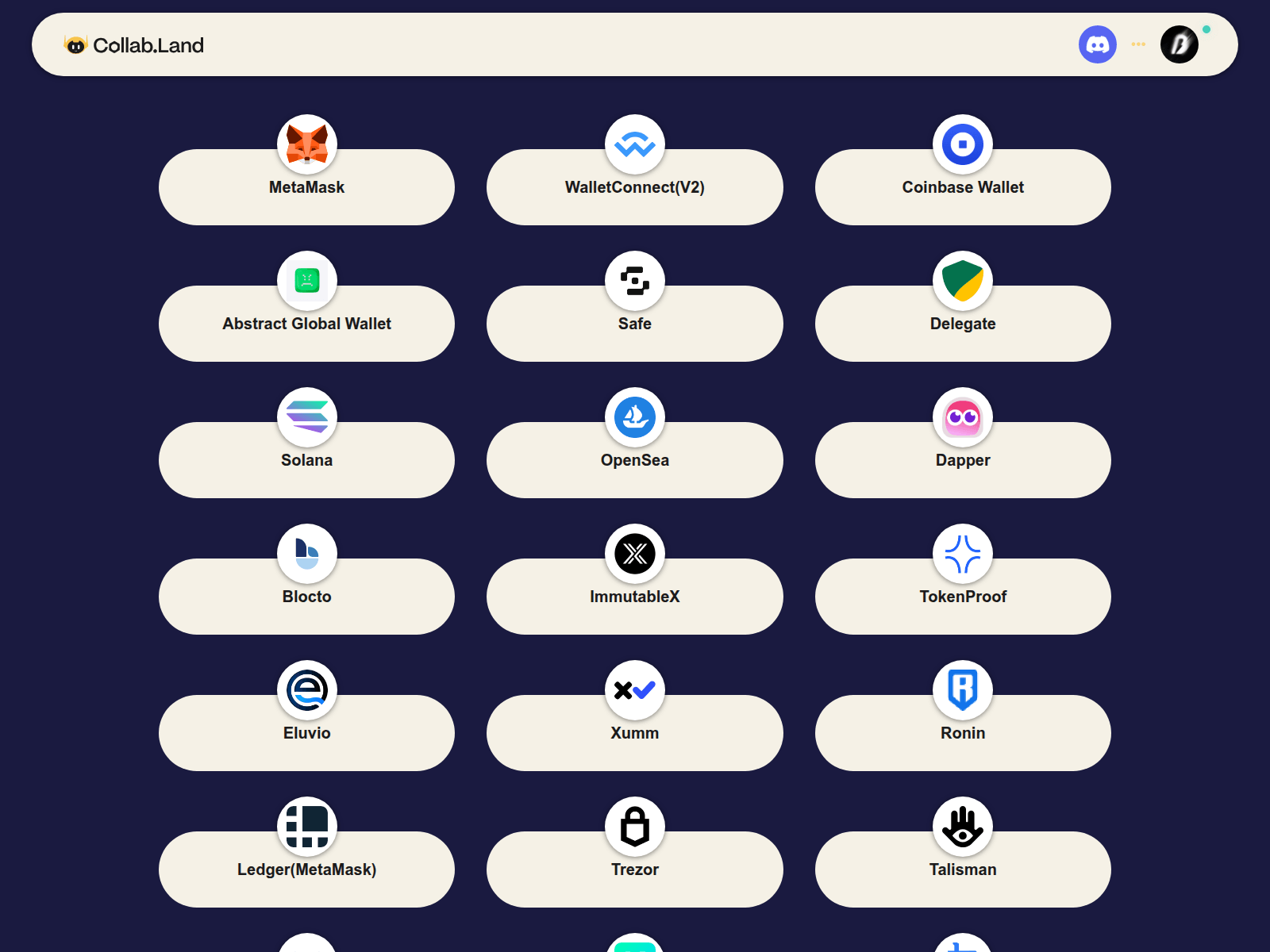 Screenshot of web3-collab.land