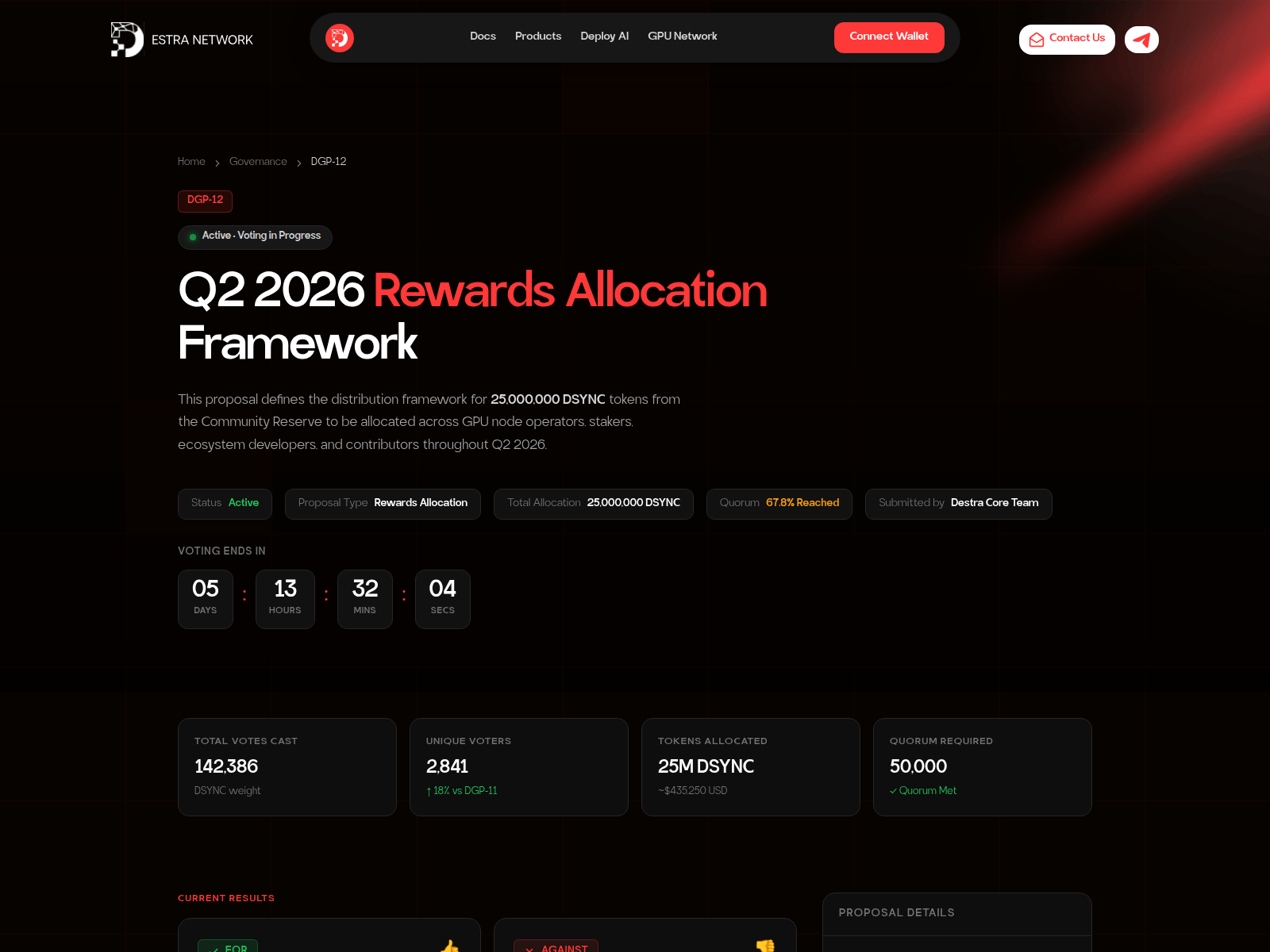Screenshot of vote-destranetwork.xyz