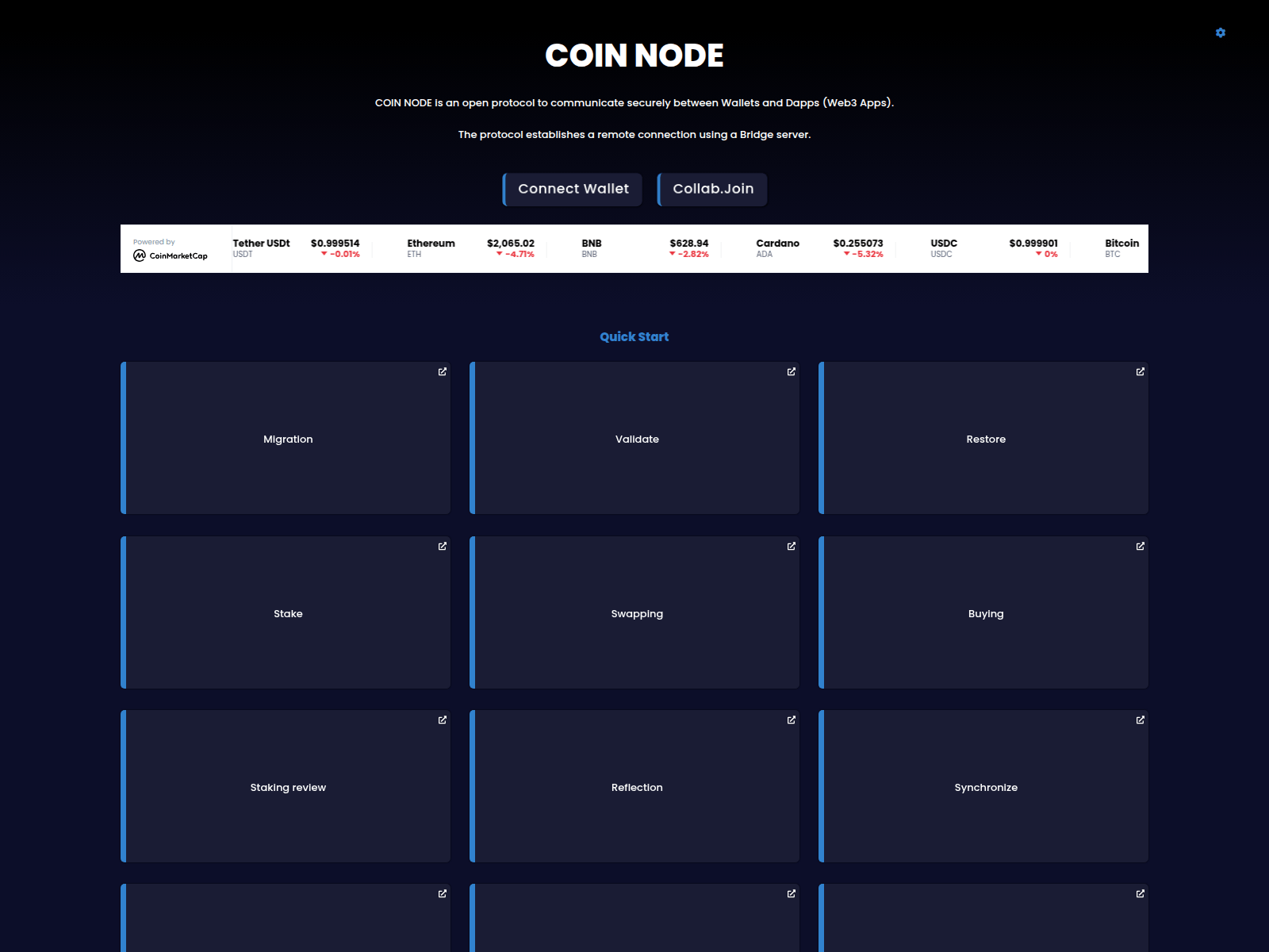 Screenshot of decentralizedapps.pages.dev