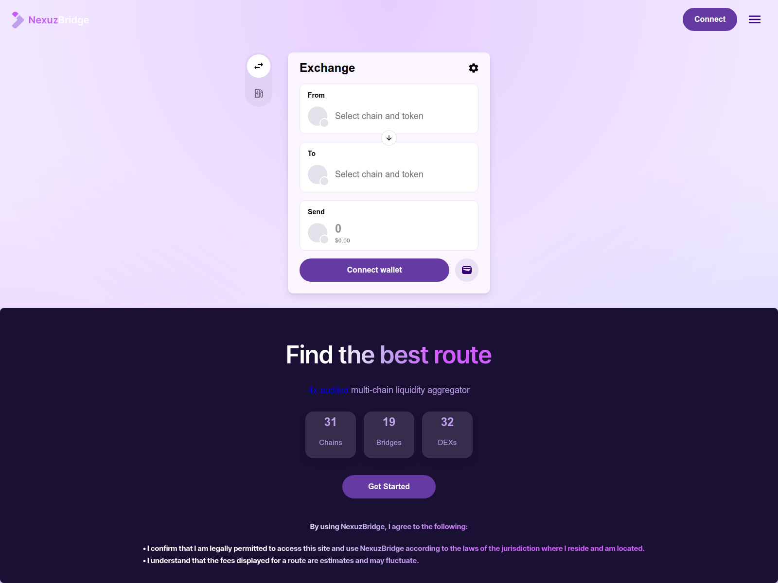 Screenshot of nexuzbridge.app