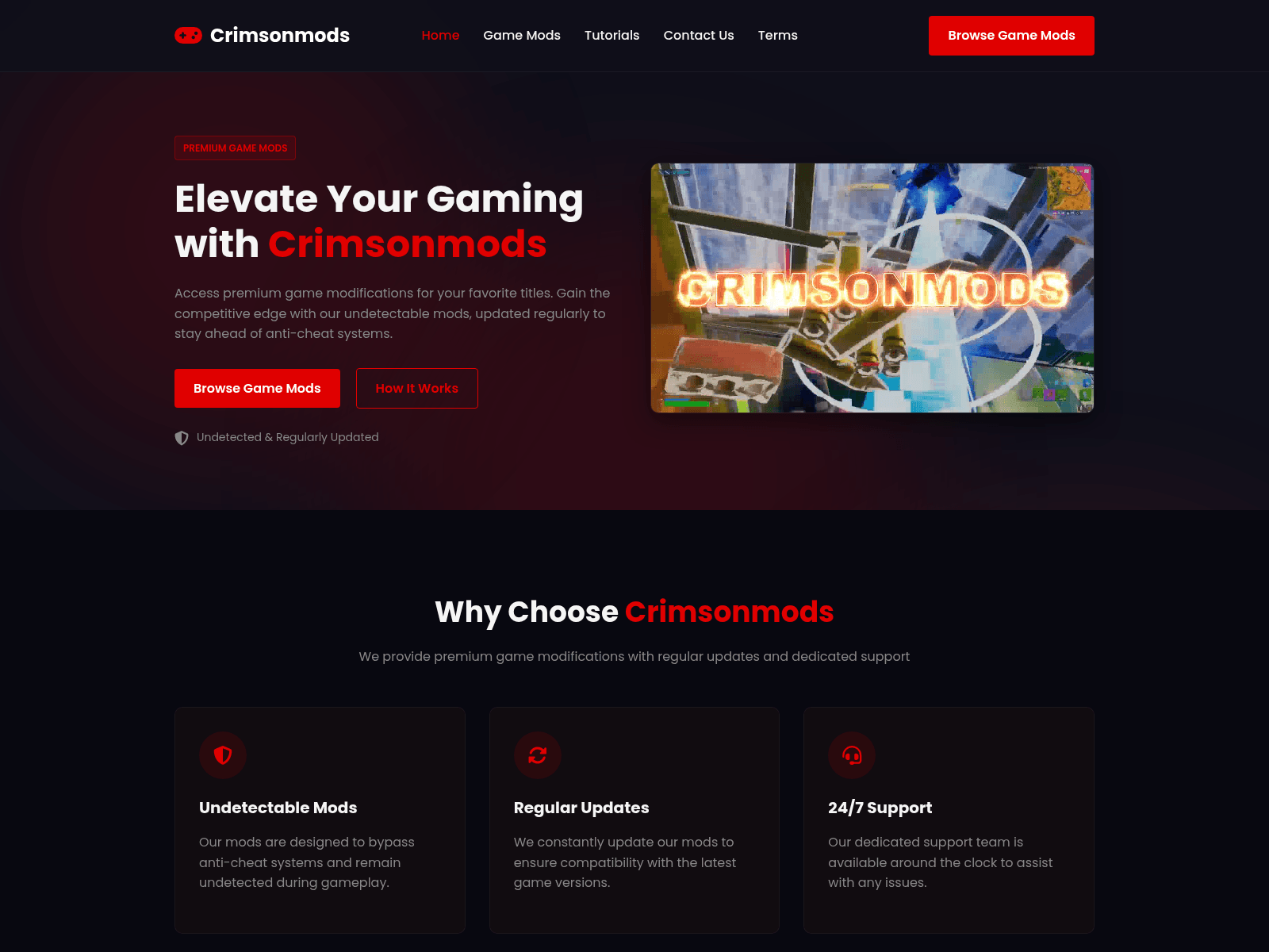 Screenshot of crimsonmods.com