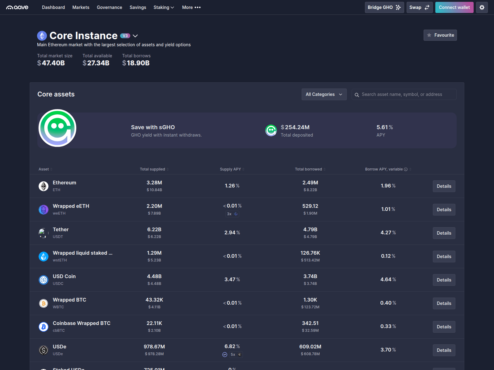 Screenshot of aeave.trade