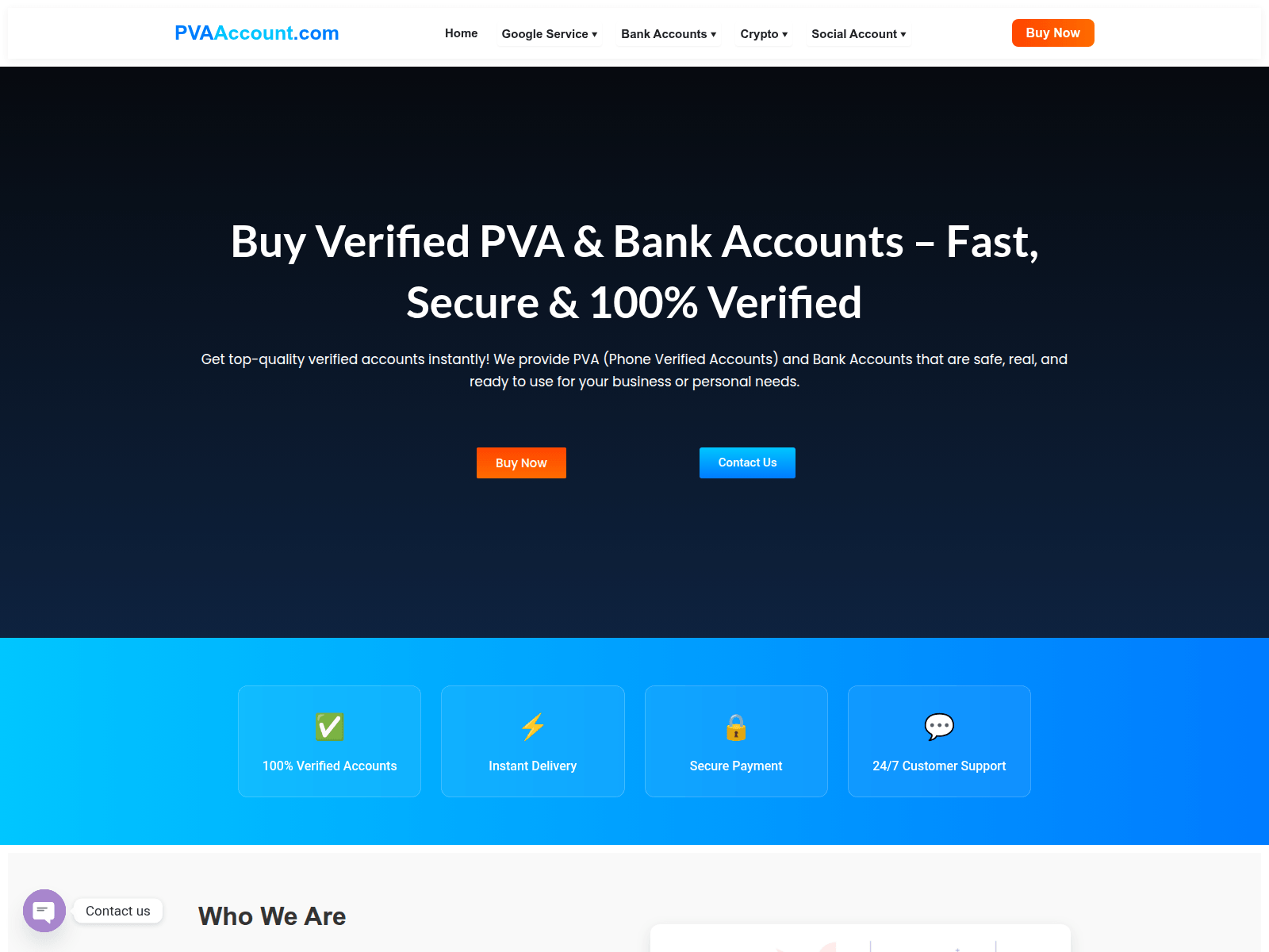 Screenshot of pvaaccount.com