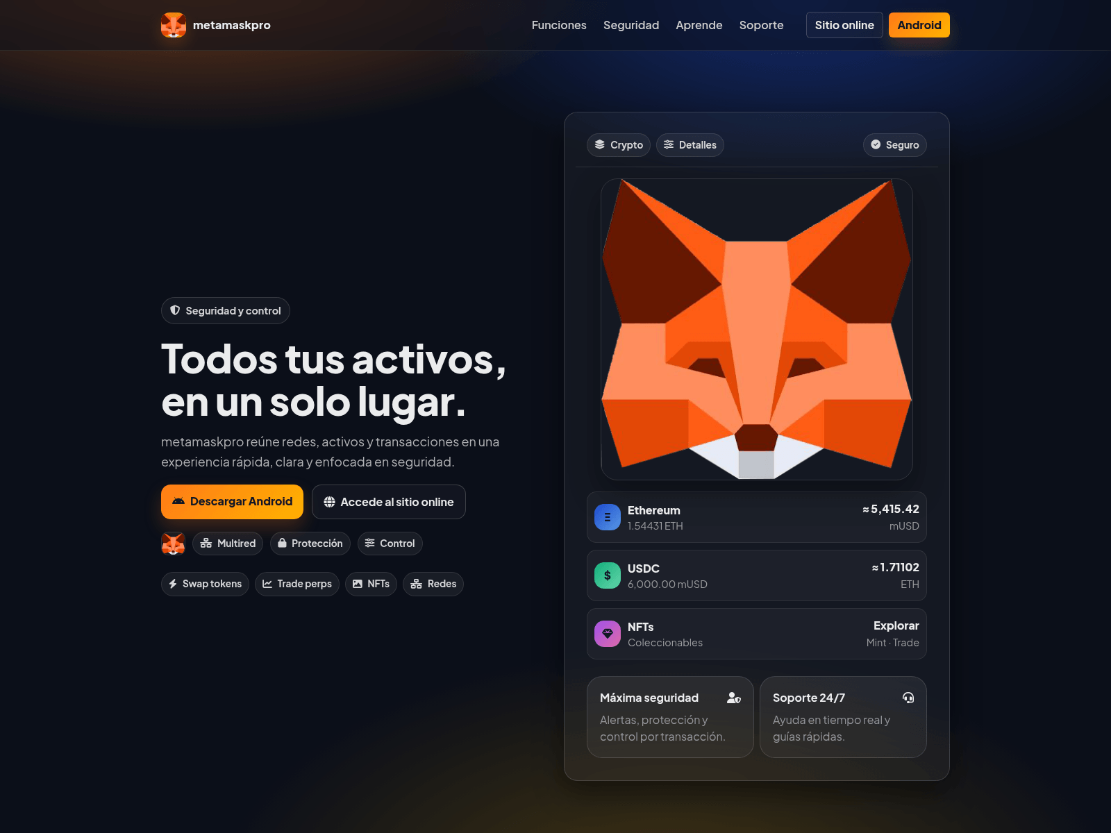 Screenshot of metamaskpro.store
