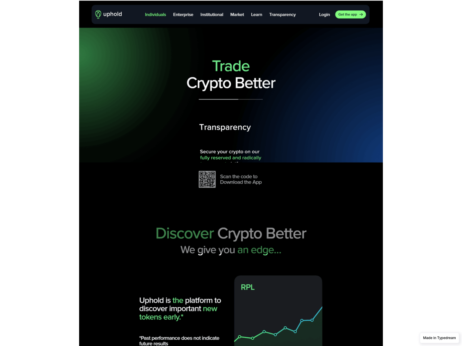 Screenshot of public-uphld-web-auth.typedream.app