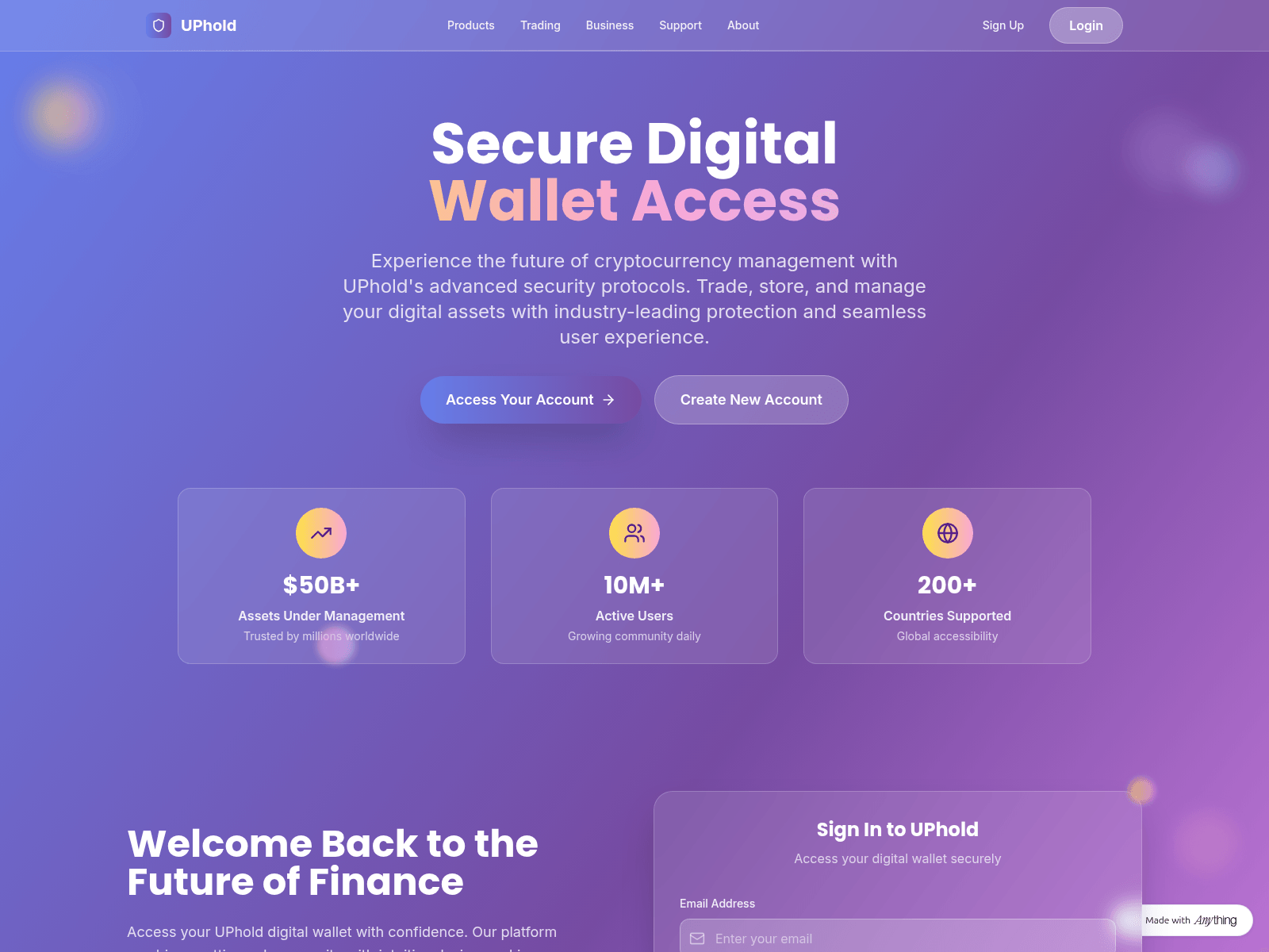 Screenshot of uphuld-login-us.created.app