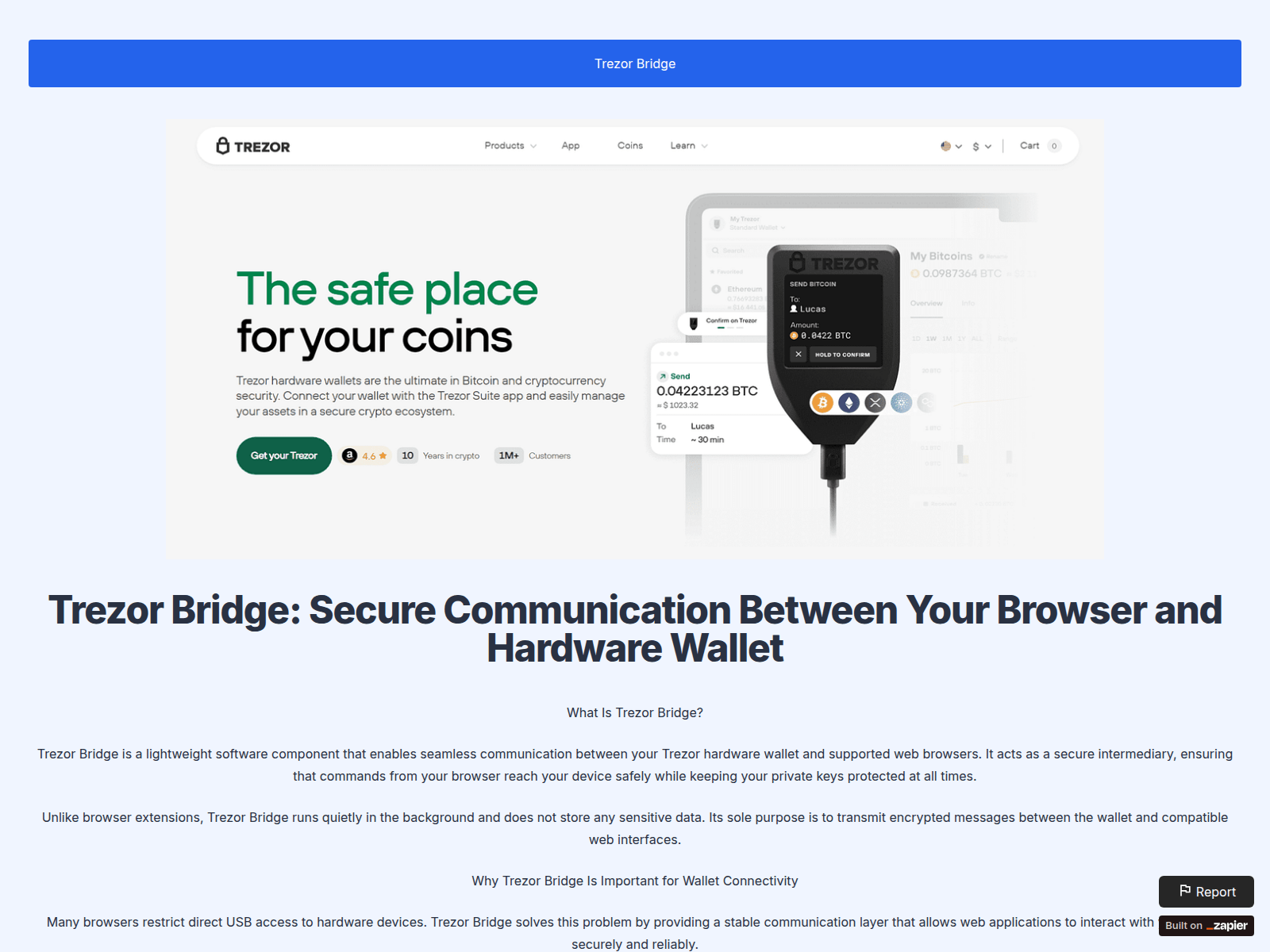 Screenshot of bridge-nav.zapier.app