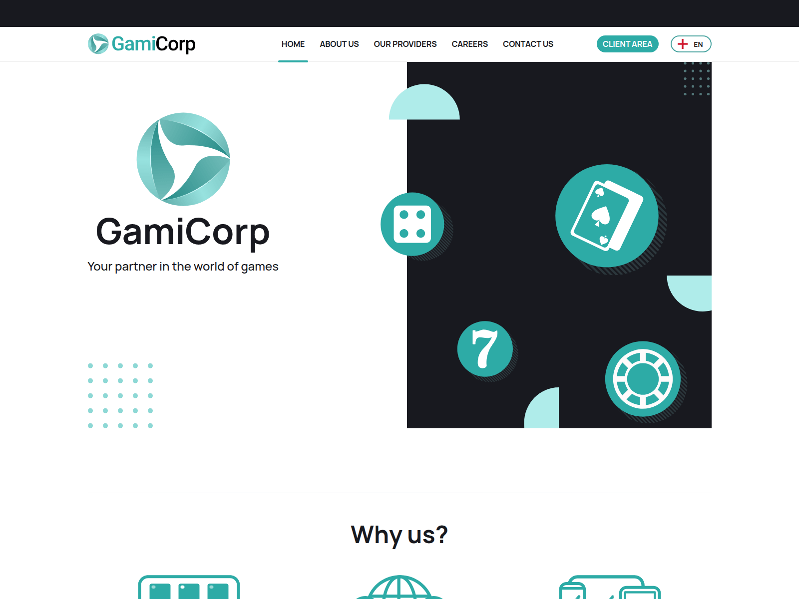 Screenshot of gamicorp.com