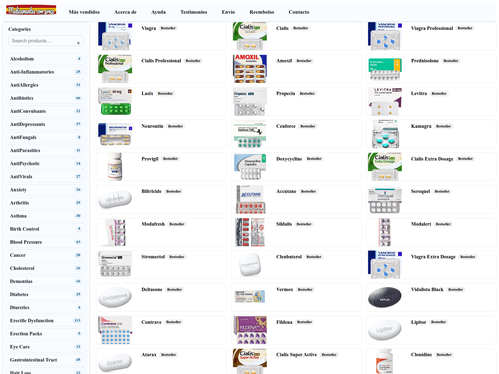 Screenshot of medicamentoscompreco.com