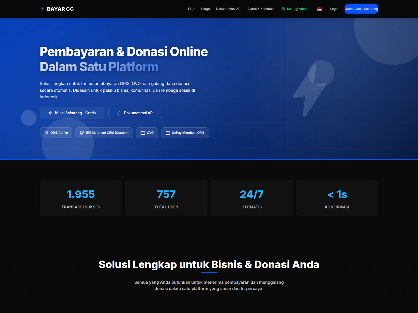 Screenshot of bayar.gg