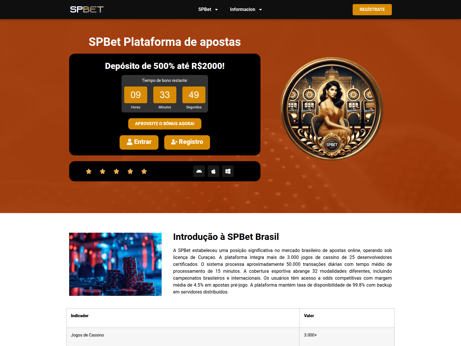 Screenshot of spbetbrazil.com