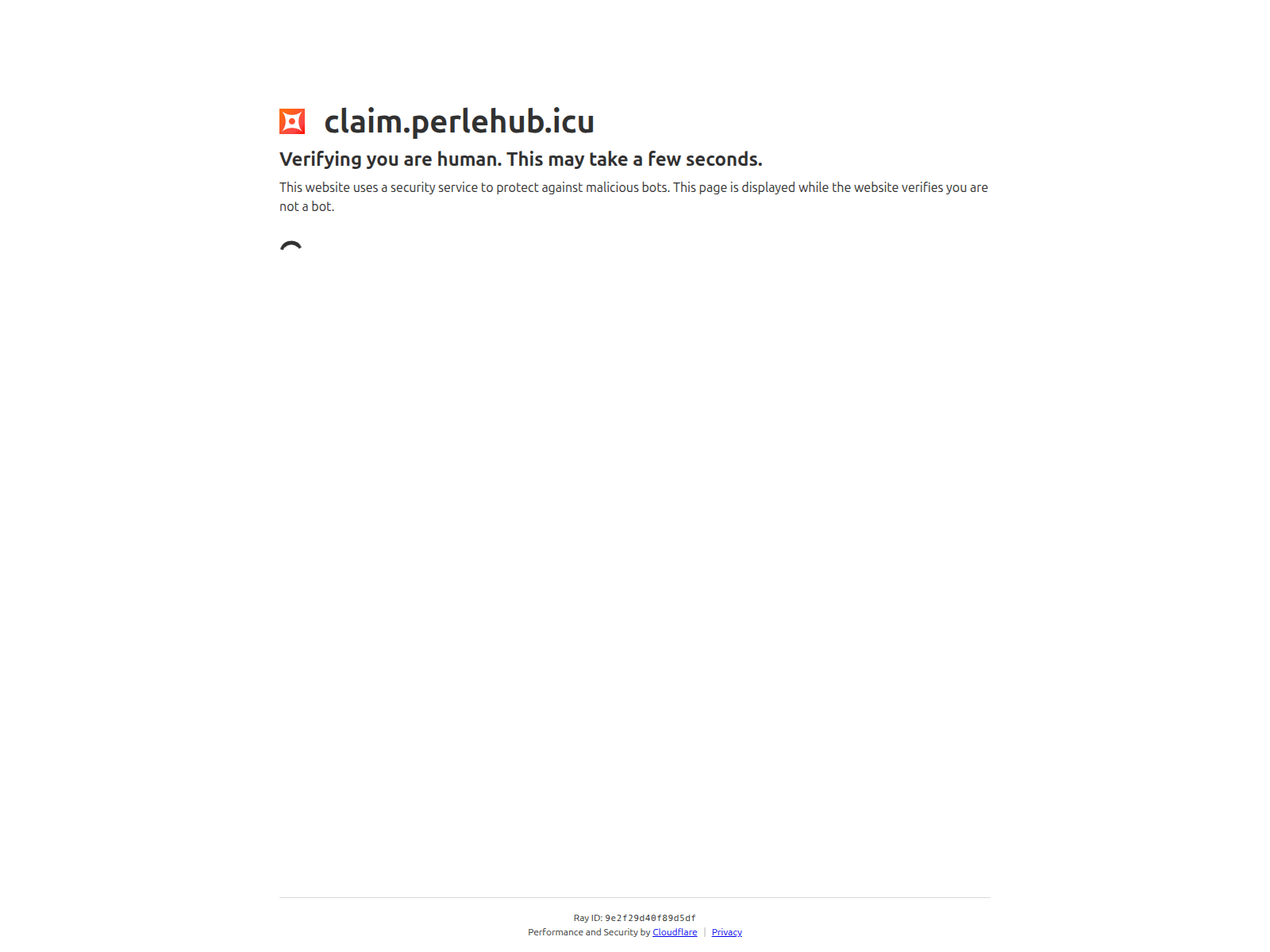 Screenshot von claim.perlehub.icu