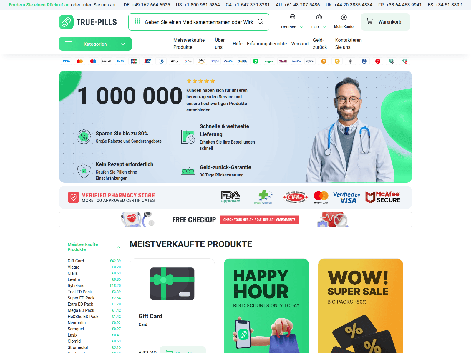 Screenshot of worldselectpharmacy.com