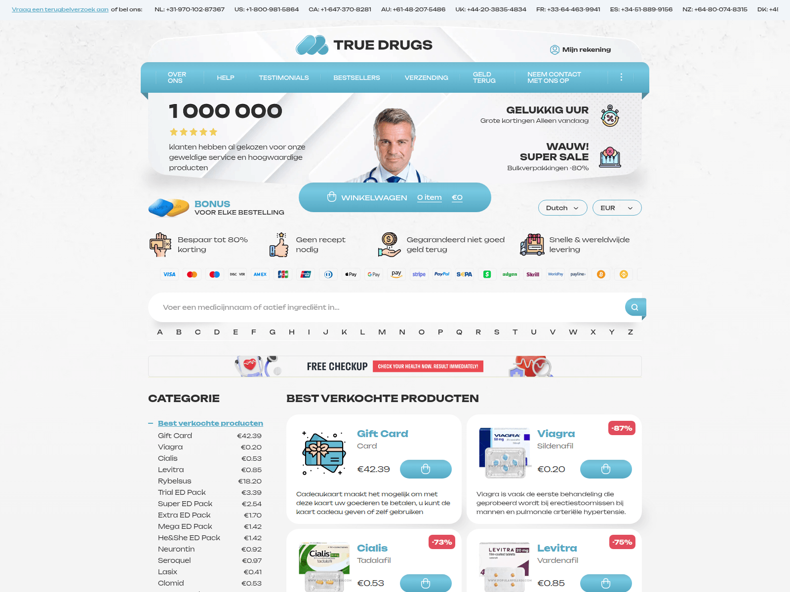 Screenshot of popularpills24.com