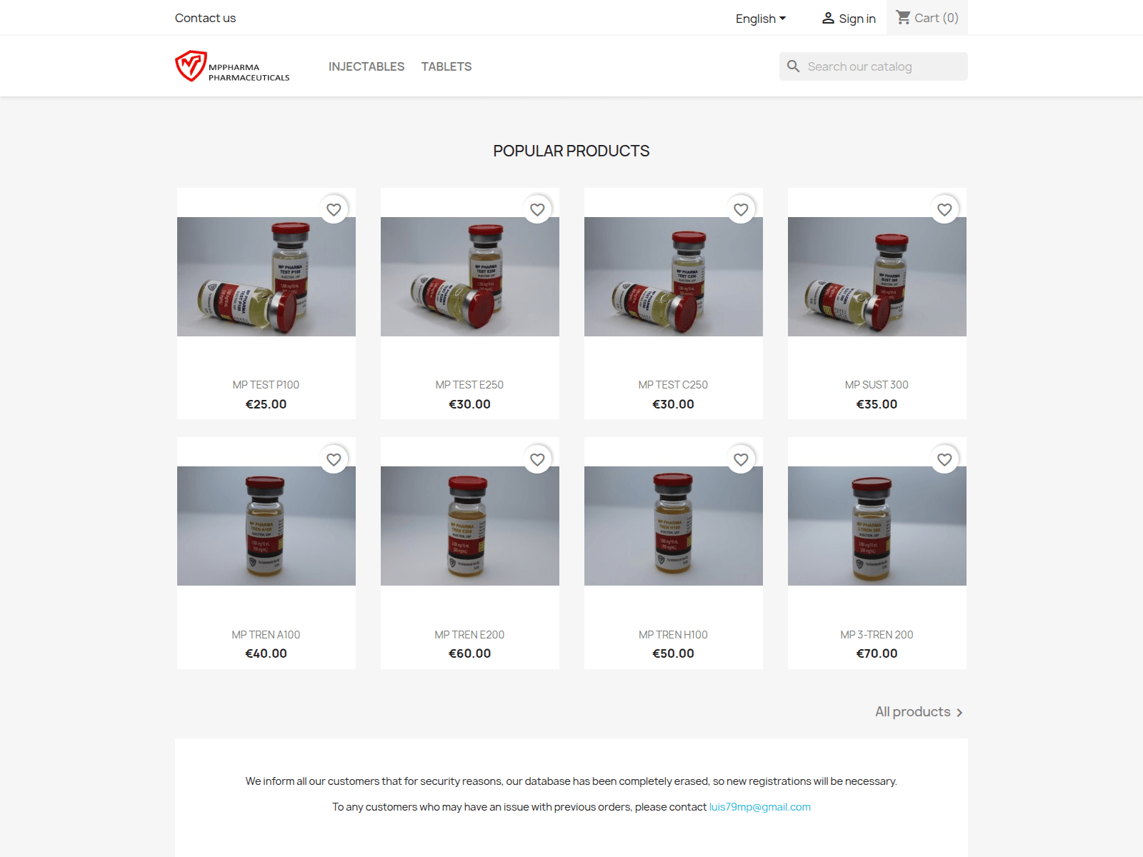 Screenshot of mppharma.biz
