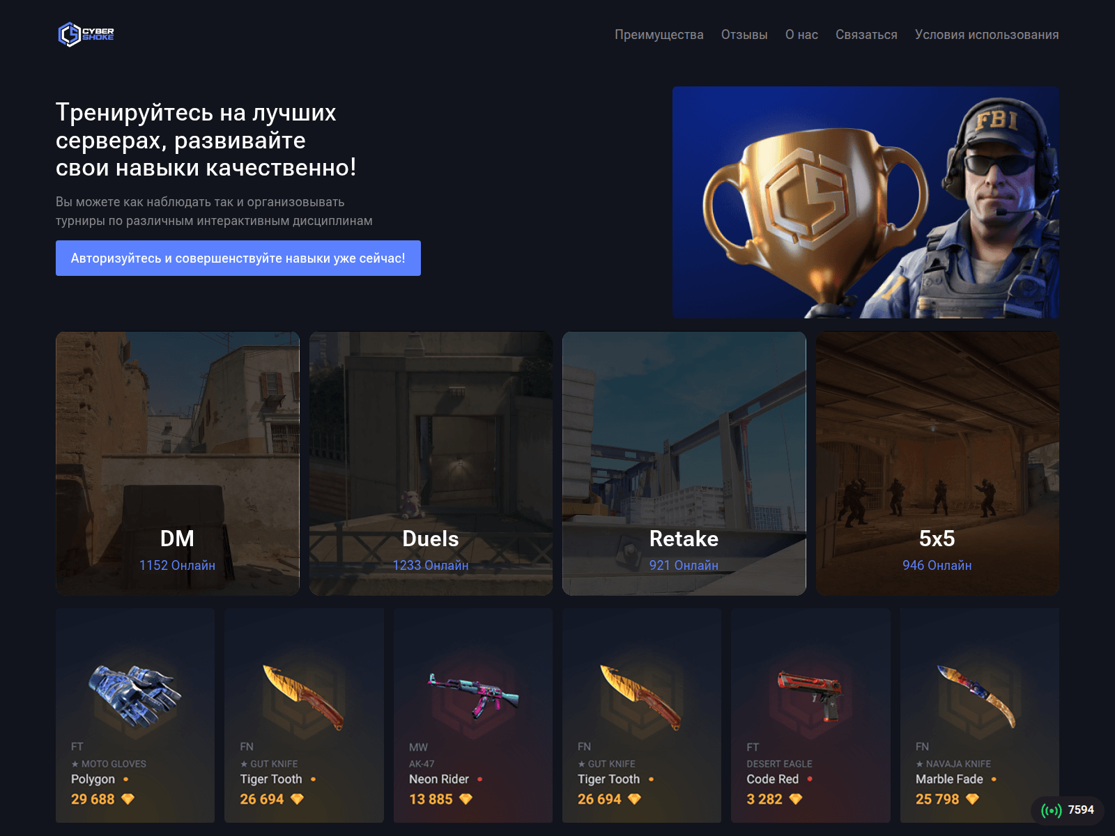 Screenshot of cyqershoke.com
