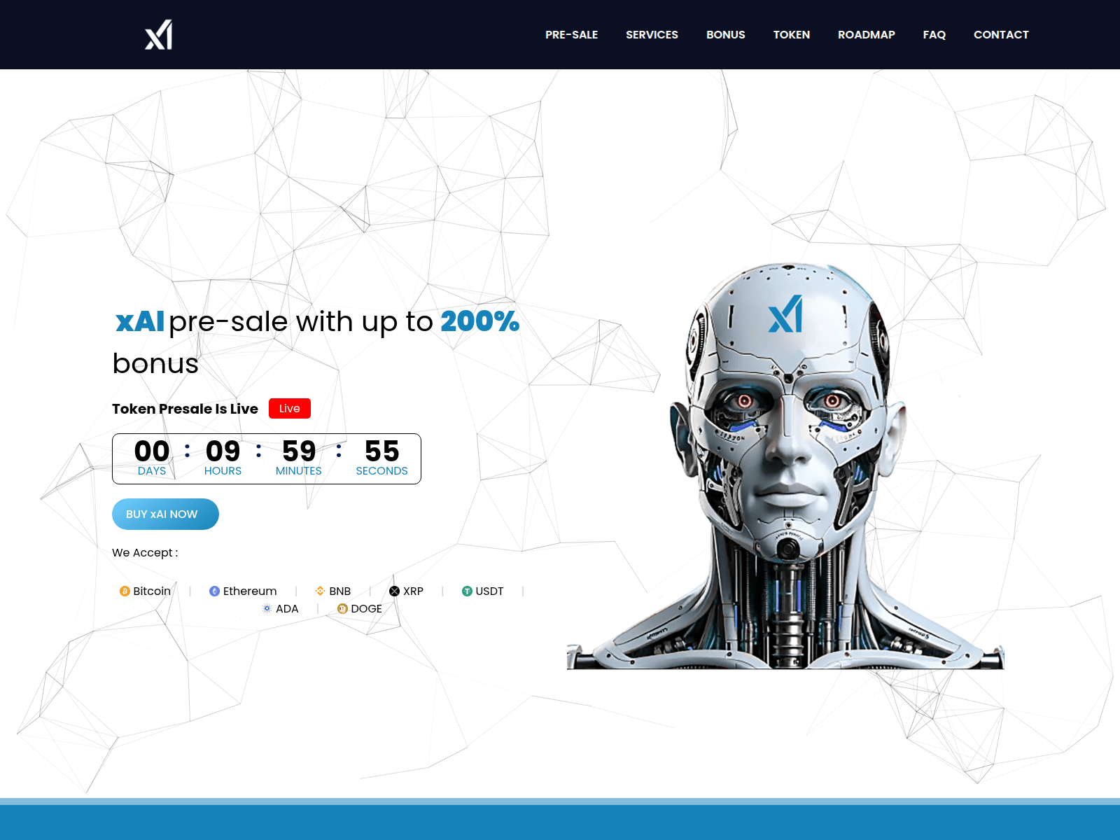 Screenshot of xa38ptoken.com