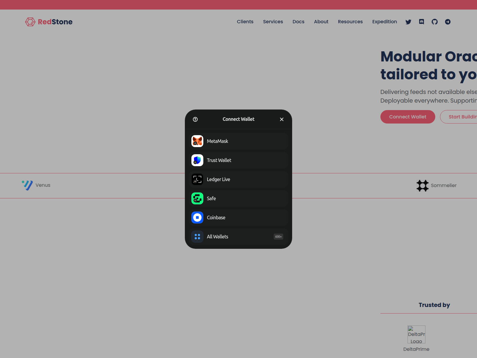Forensic screenshot of redstone-fi.pages.dev