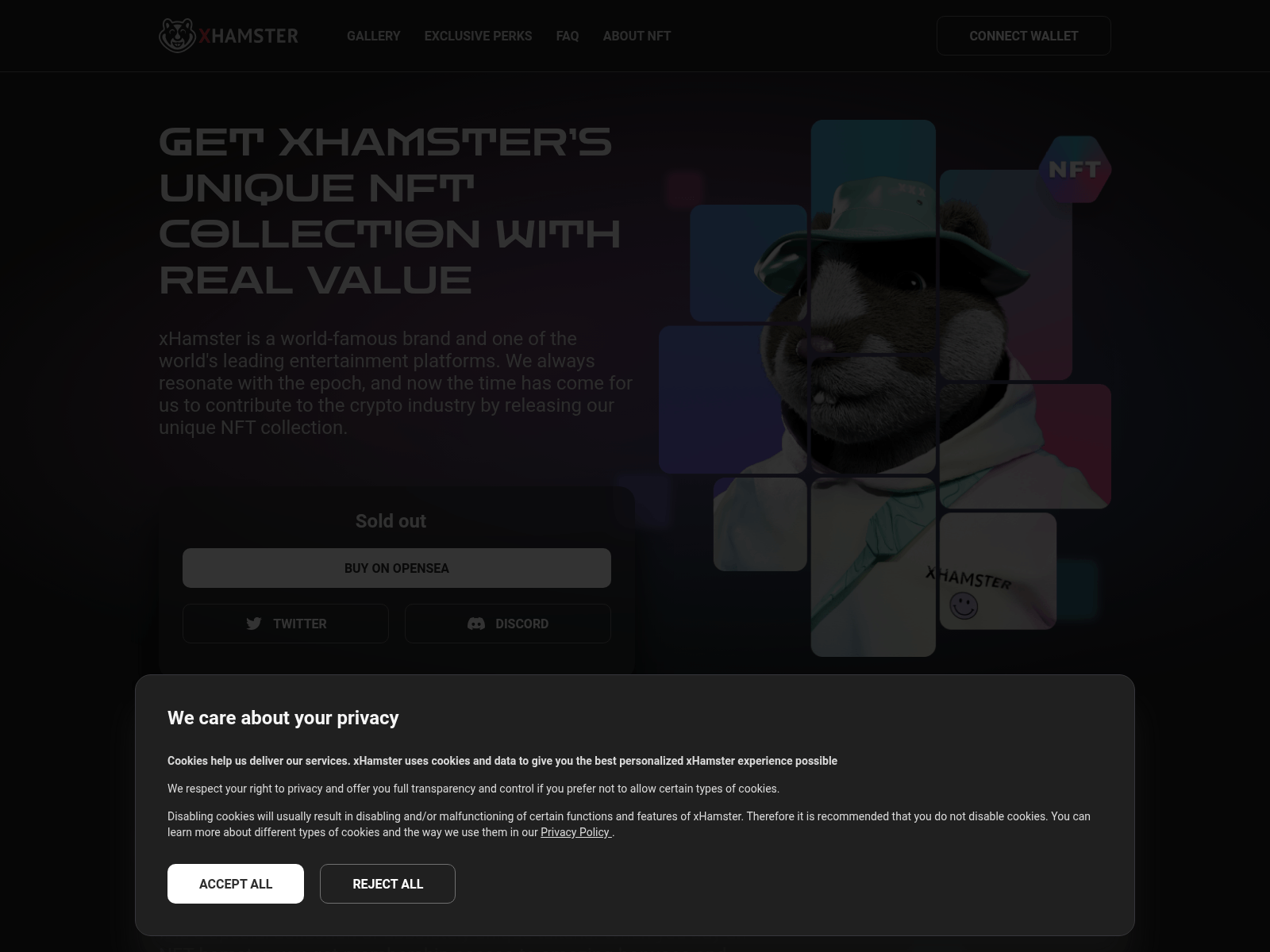 Forensic screenshot of xhamsternft.com