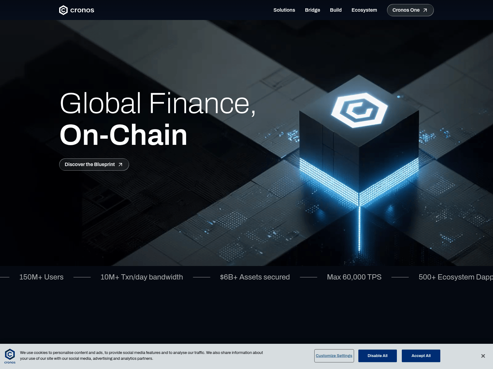 Screenshot of getcronos.net